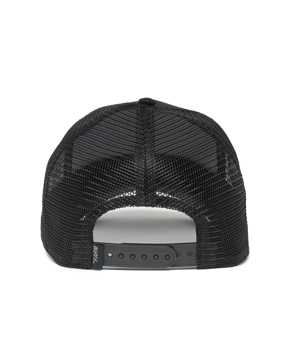 Boné Trucker com Emblema à Frente Preto-3