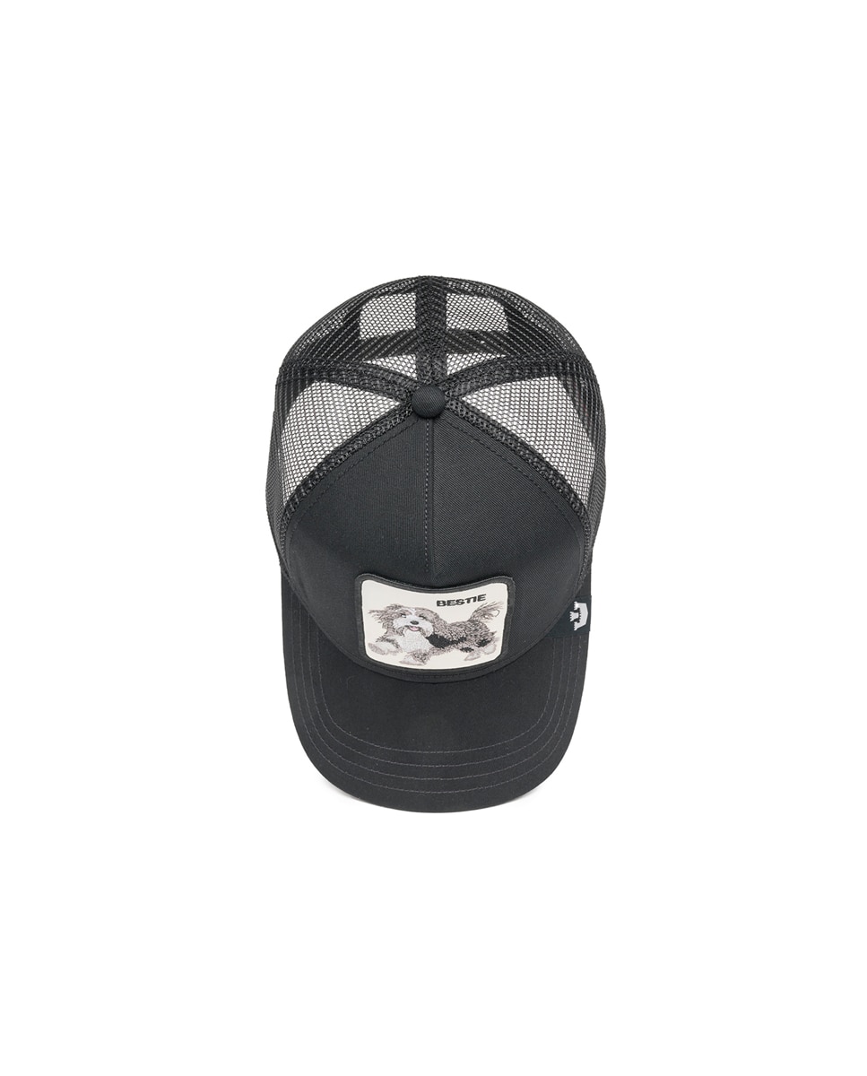 Boné Trucker com Emblema à Frente Preto-4