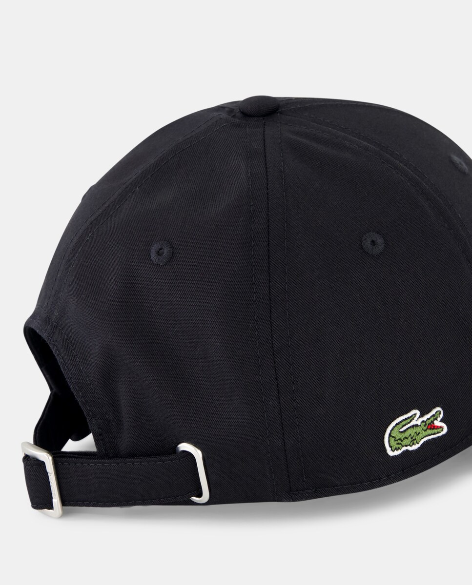 Boné de Basebol de Sarja de Algodão Bordada em 3D Preto-2