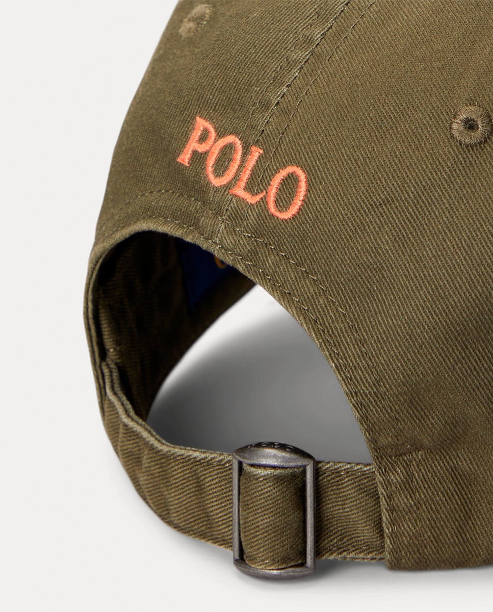 Boné com Cavalo Bordado e em Algodão Verde Azeitona-4