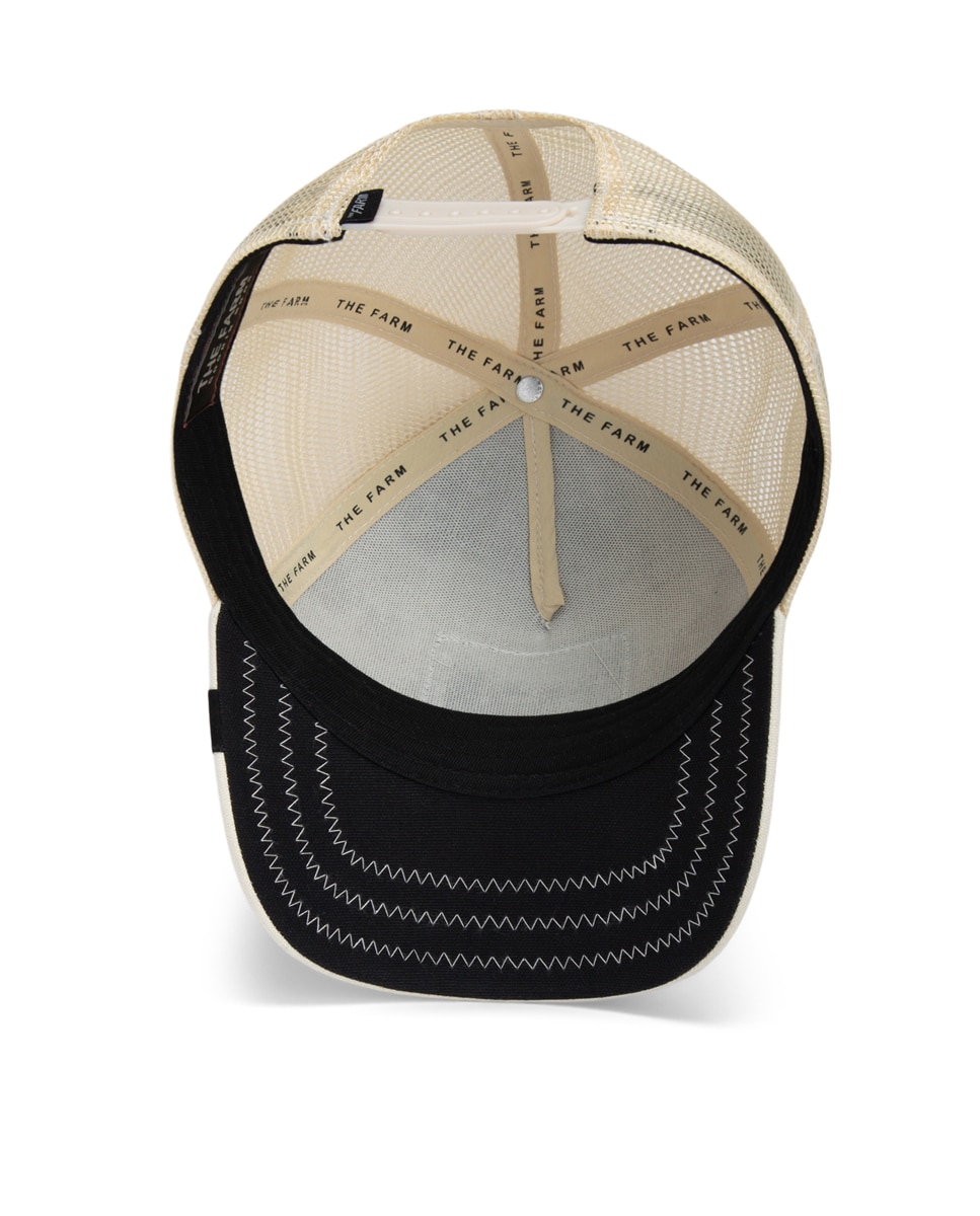 Boné Trucker com Emblema à Frente Cru-2