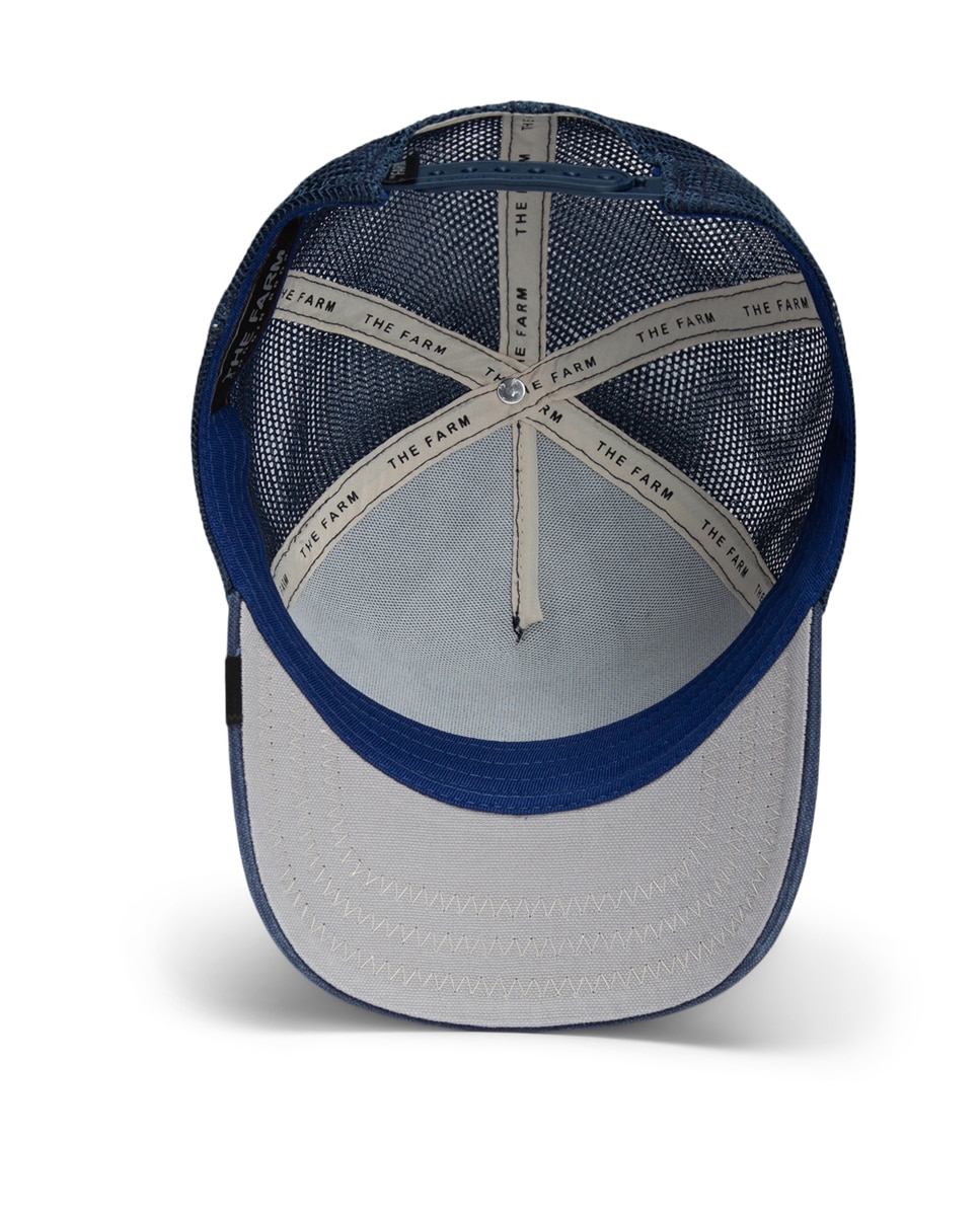 Boné Trucker com Emblema à Frente Azul-marinho-4