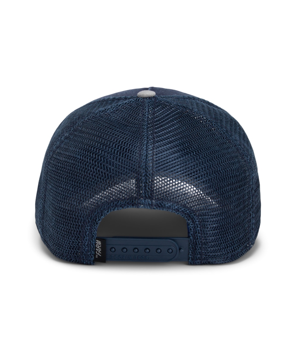 Boné Trucker com Emblema à Frente Azul-marinho-5