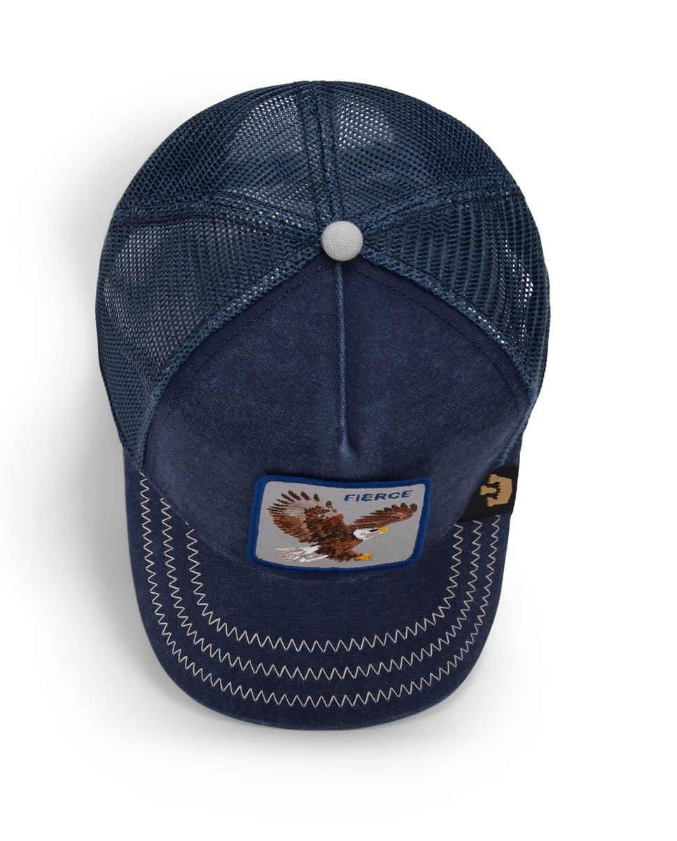 Boné Trucker com Emblema à Frente Azul-marinho-6