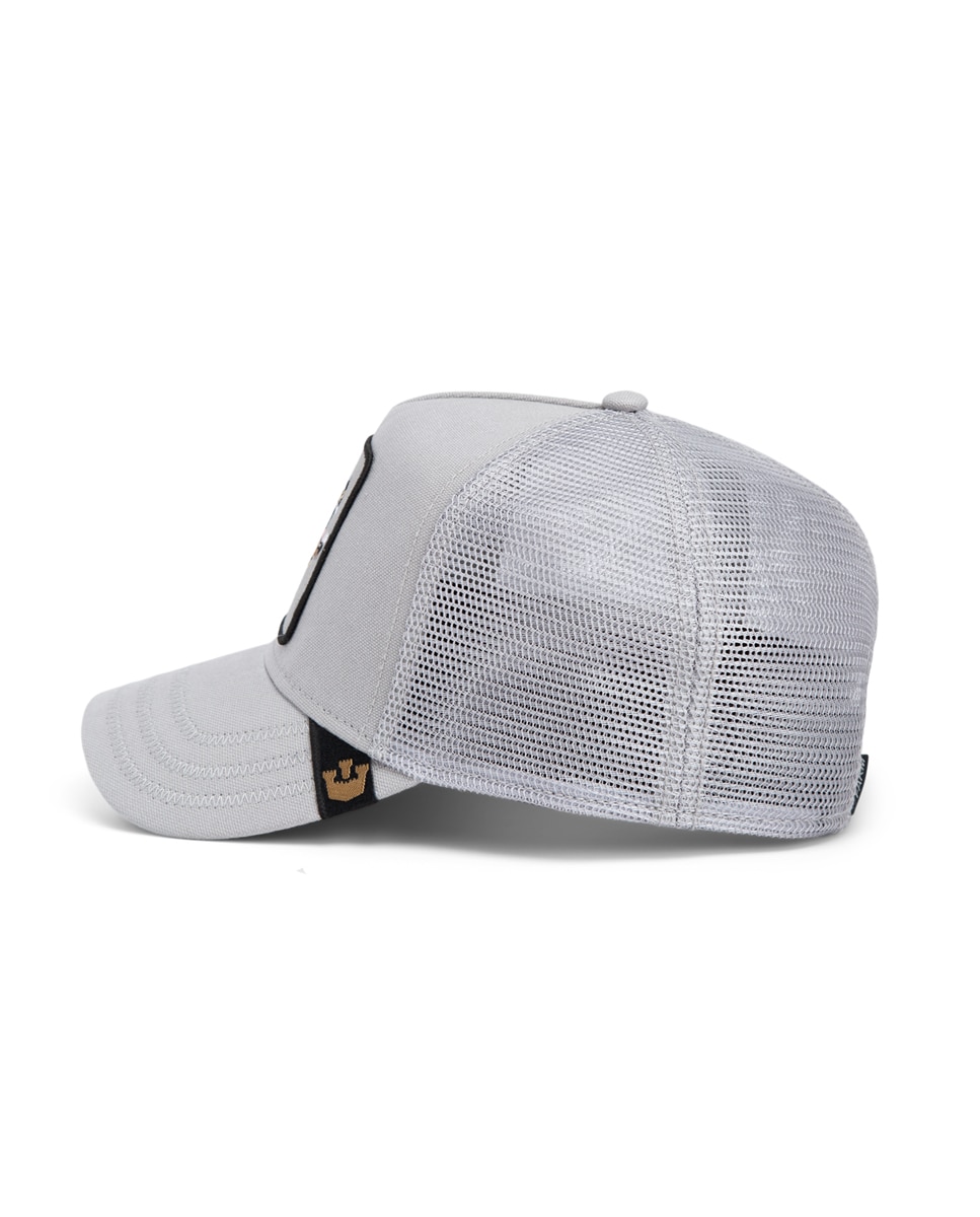 Boné Trucker com Emblema à Frente Cinzento-2