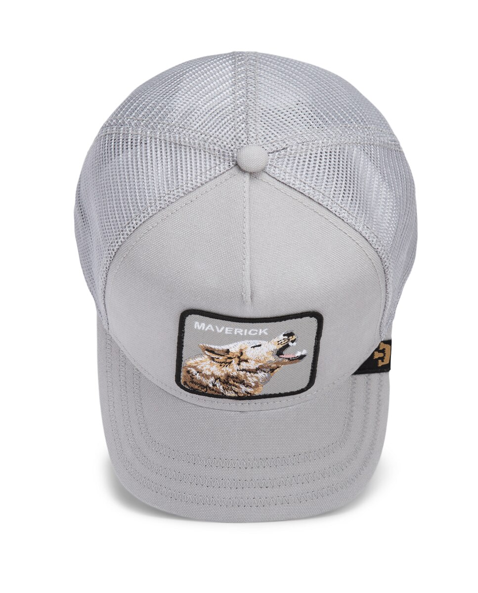 Boné Trucker com Emblema à Frente Cinzento-5