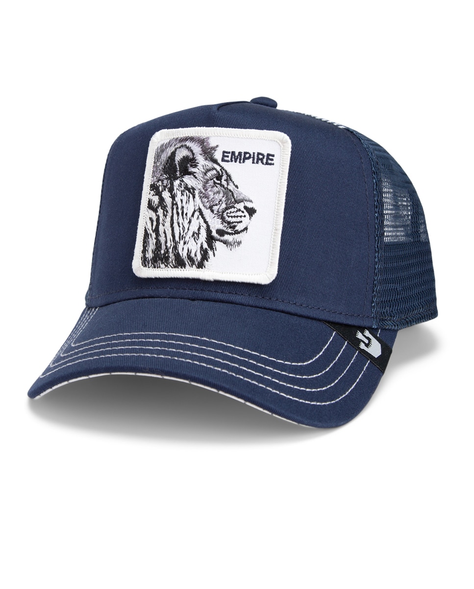 Boné Trucker com Emblema à Frente Azul-marinho-2