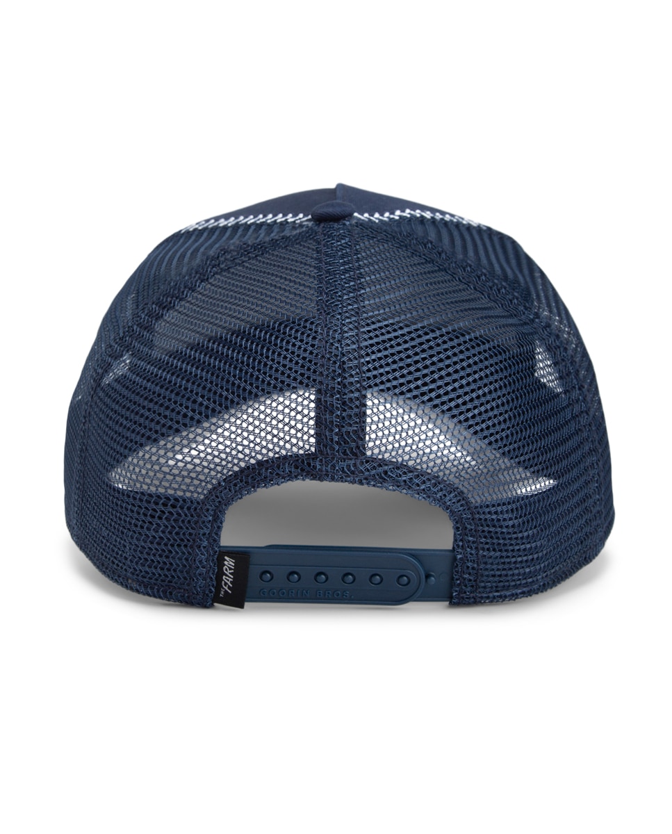 Boné Trucker com Emblema à Frente Azul-marinho-5
