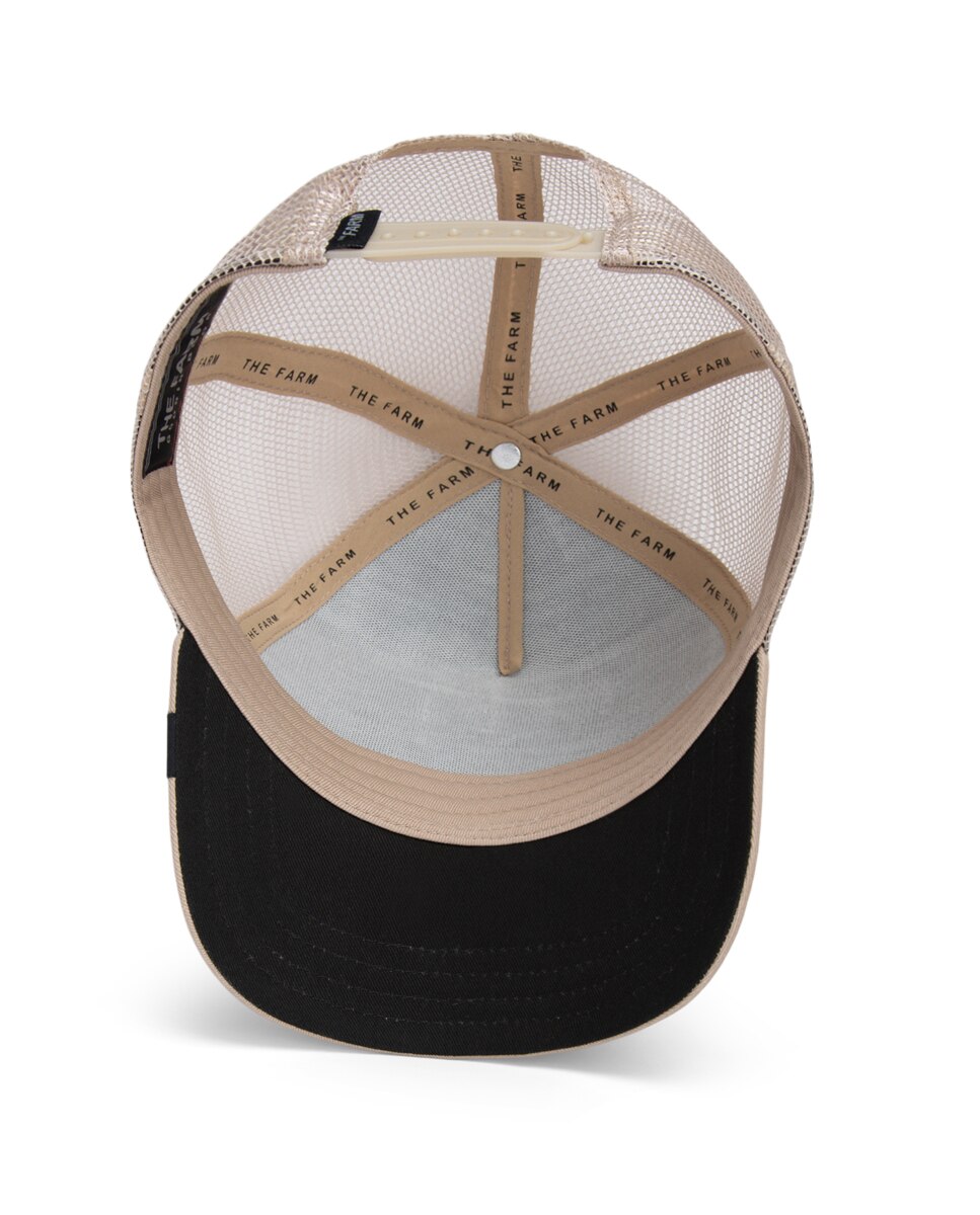 Boné Trucker com Emblema à Frente Bege-4