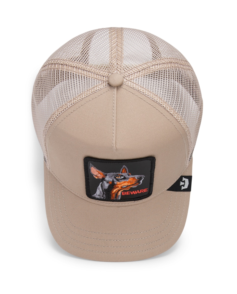 Boné Trucker com Emblema à Frente Bege-6