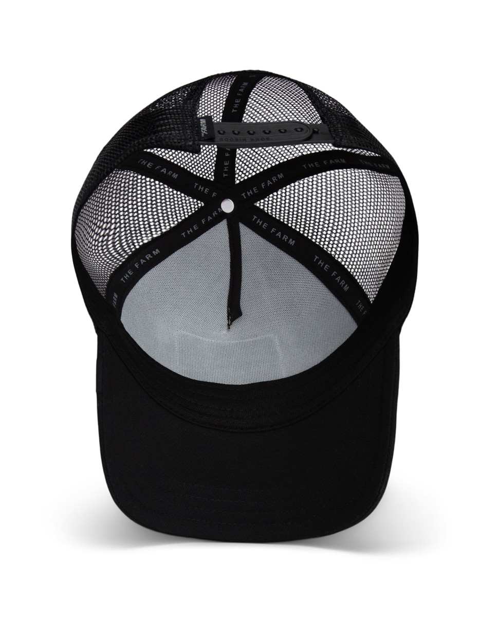 Boné Trucker com Emblema à Frente Preto-3