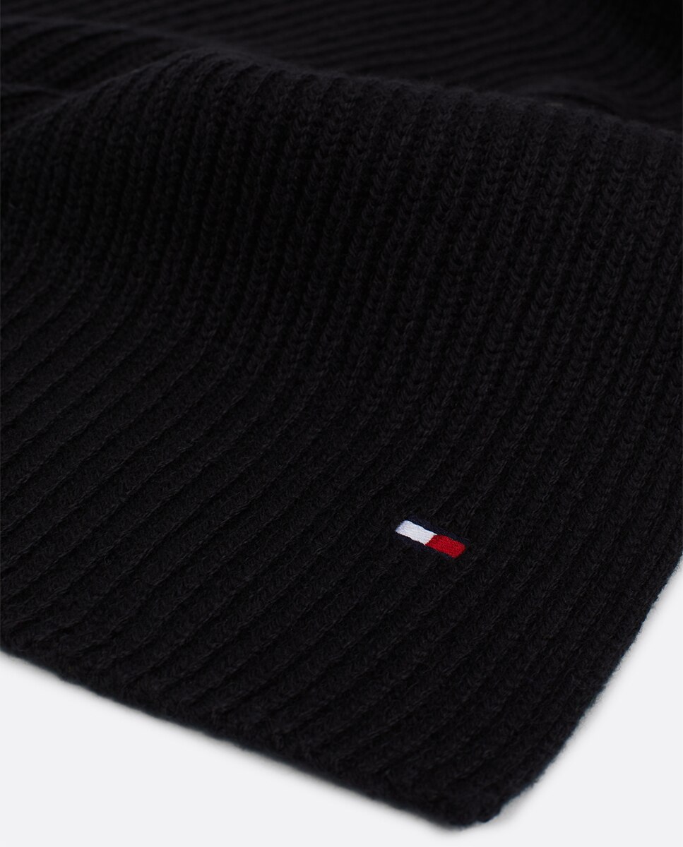Bufanda en color de hombre - Tommy Hilfiger - Negro Negro-4