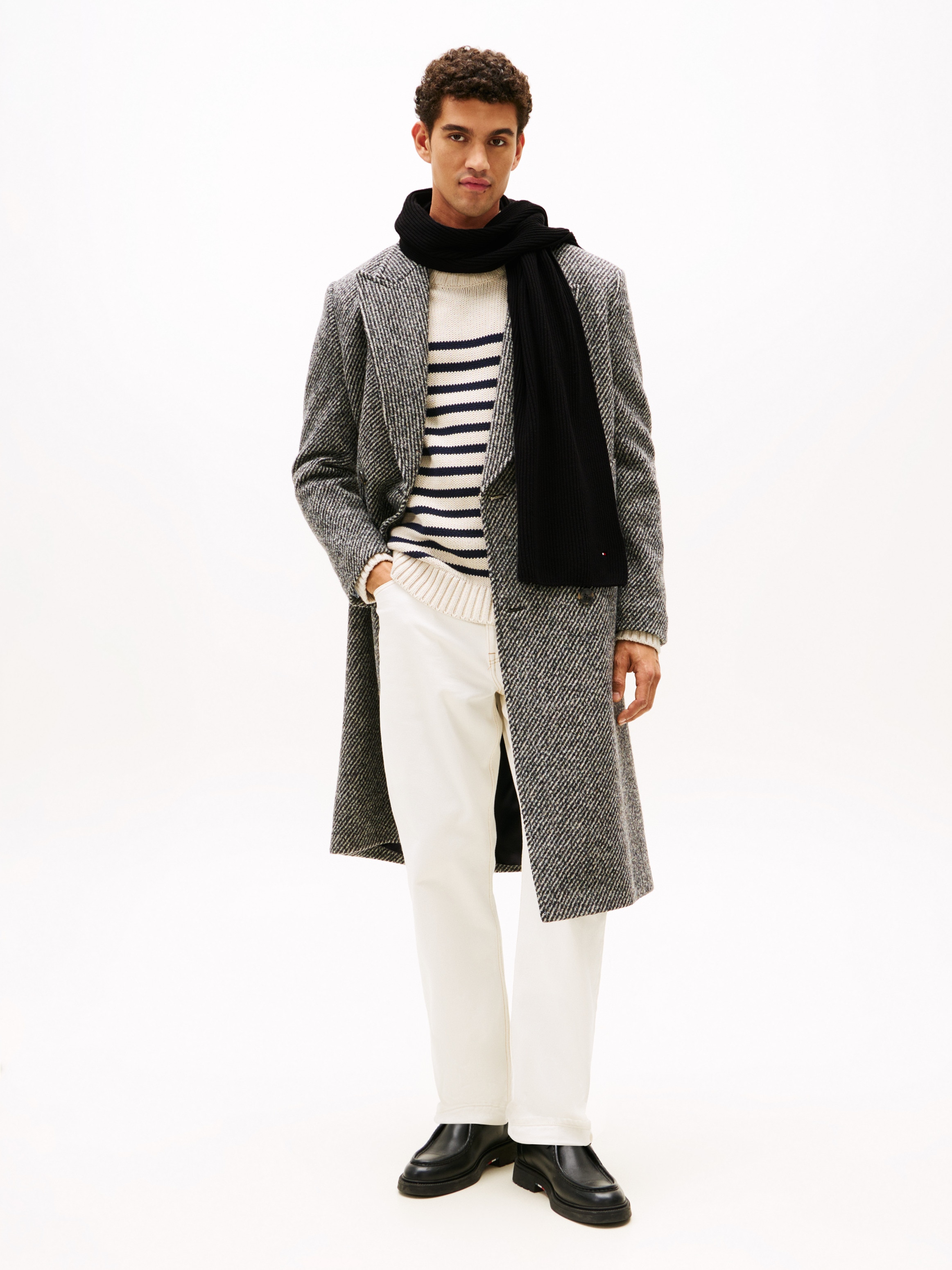 Bufanda en color de hombre - Tommy Hilfiger - Negro Negro-6