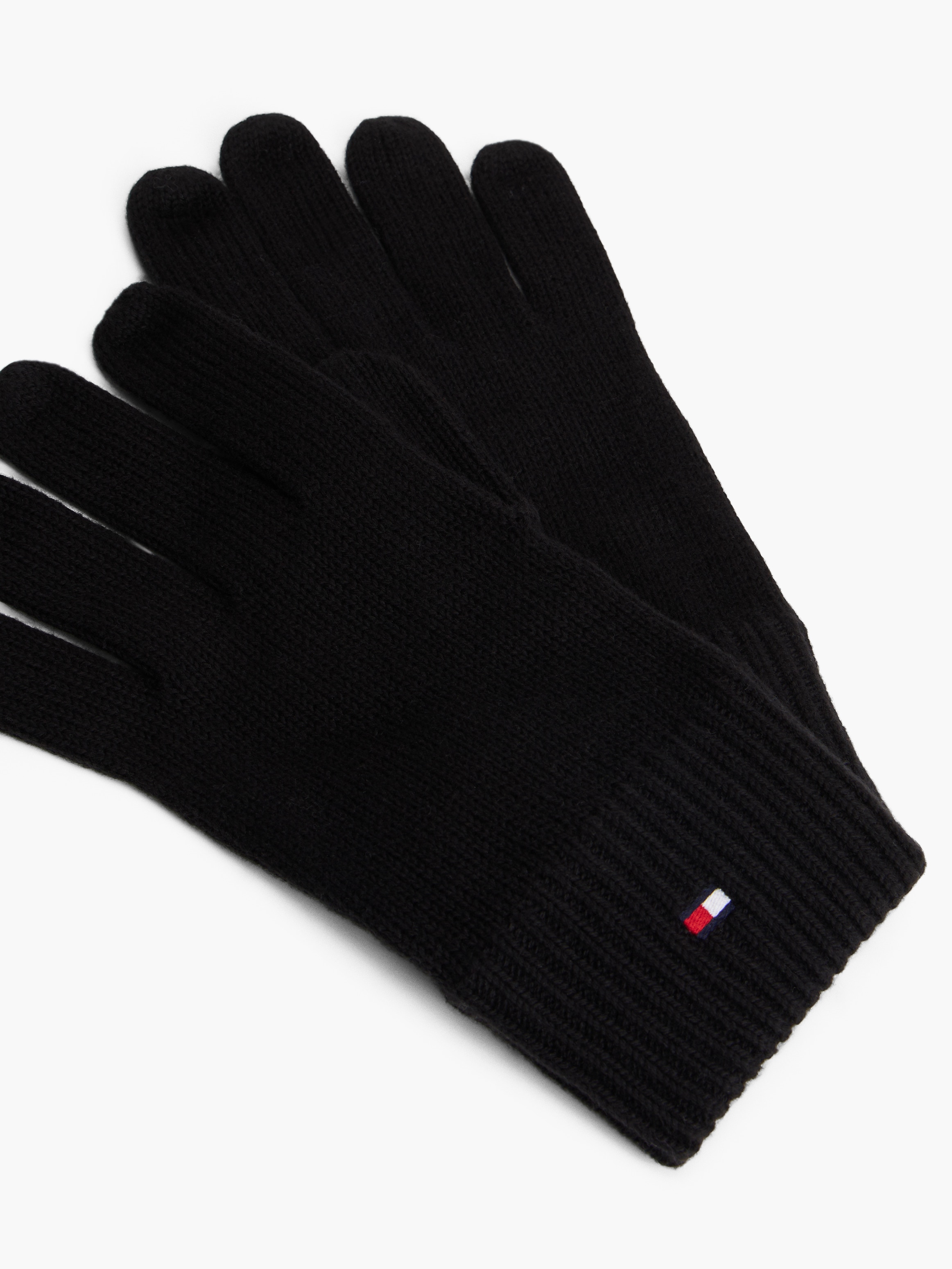 Luvas de Algodão com Bandeira da Marca Preto-3