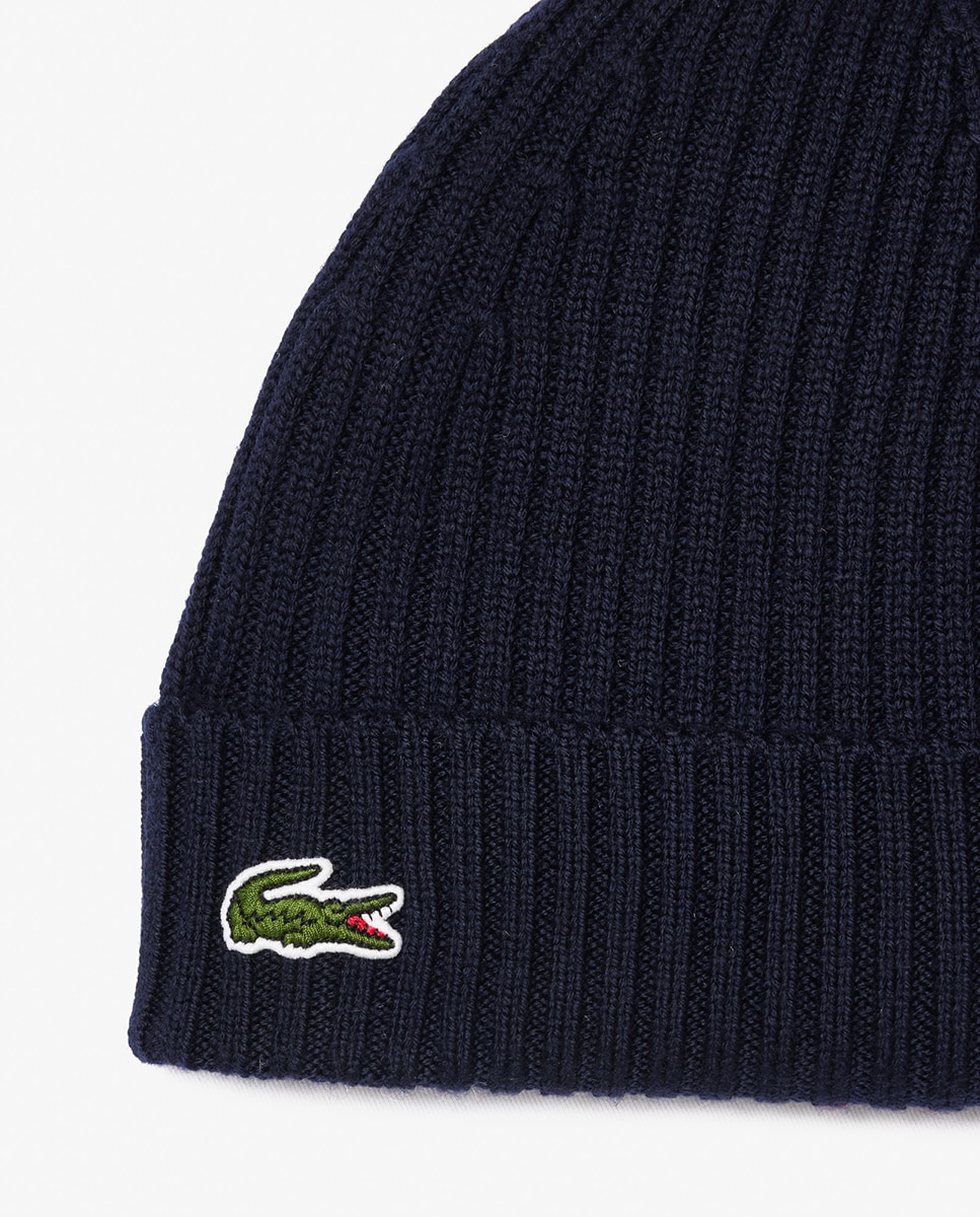gorro de lana acanalada - Lacoste - Azul marino Azul marino-2