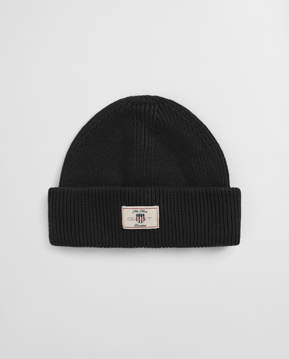 Imagem 0 de Gorro de Malha Canelada com Escudo