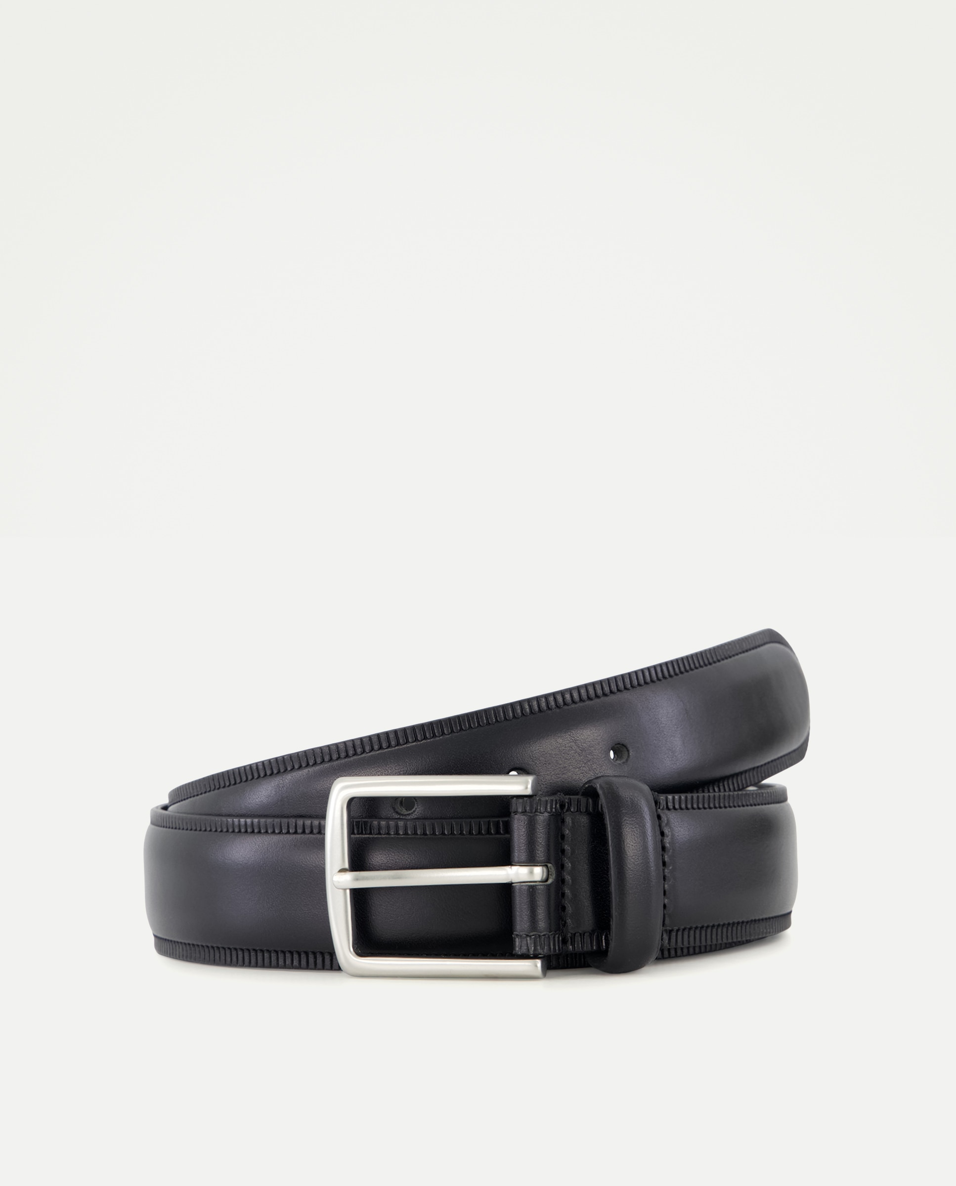 Cinturón de hombre en piel - Dustin - Negro Negro-1
