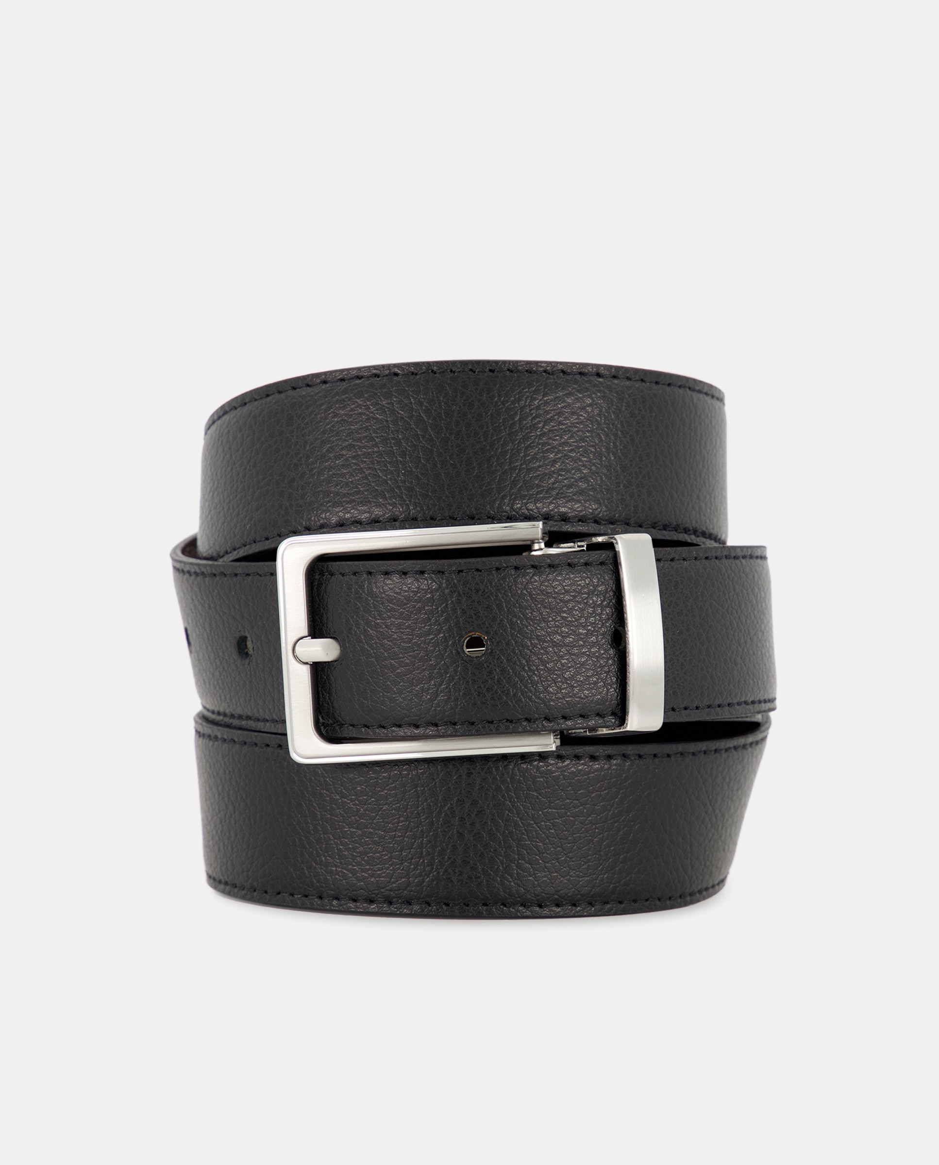 Cinto em Pele Reversível - Preto e Castanho. Produto Fabricado em Espanha Preto-1
