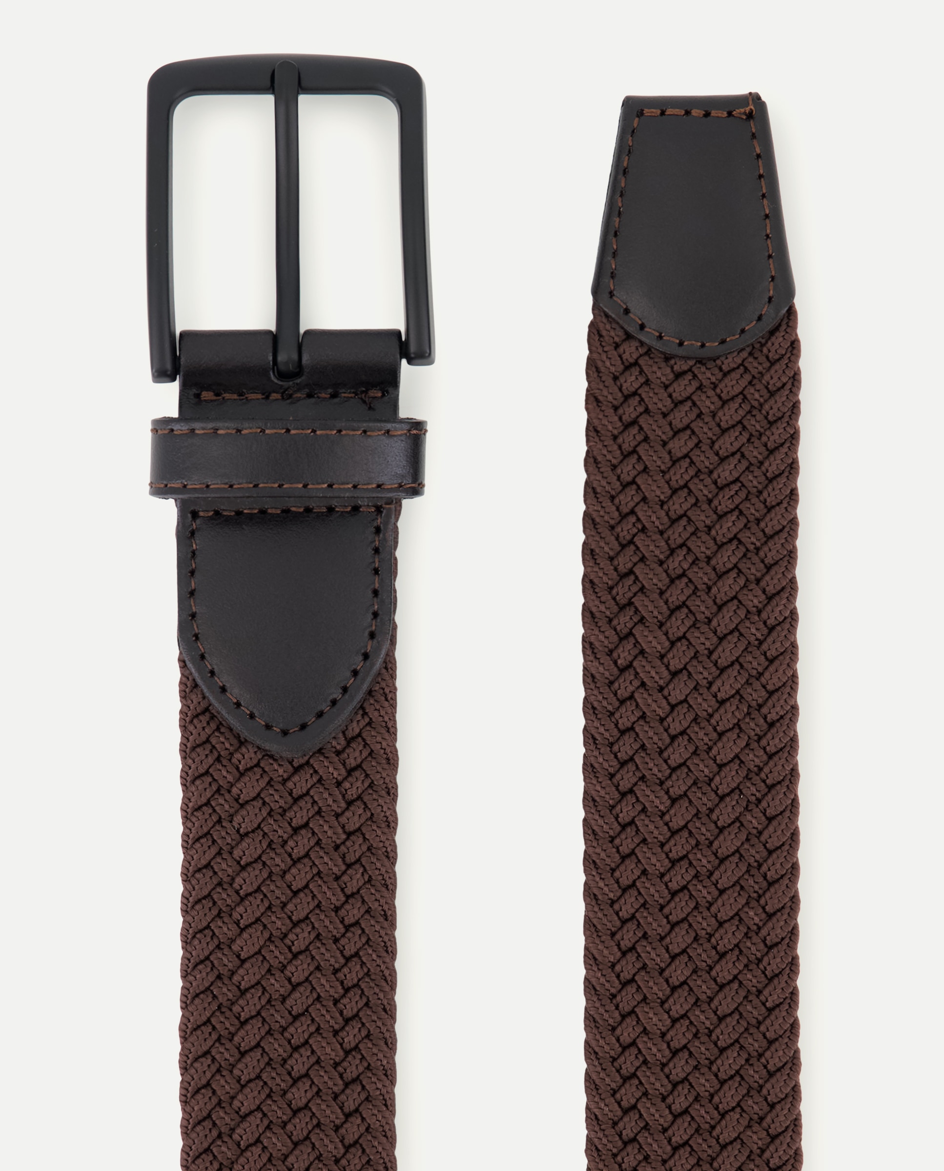 Cinto de Borracha Entrançado Castanho-escuro-2