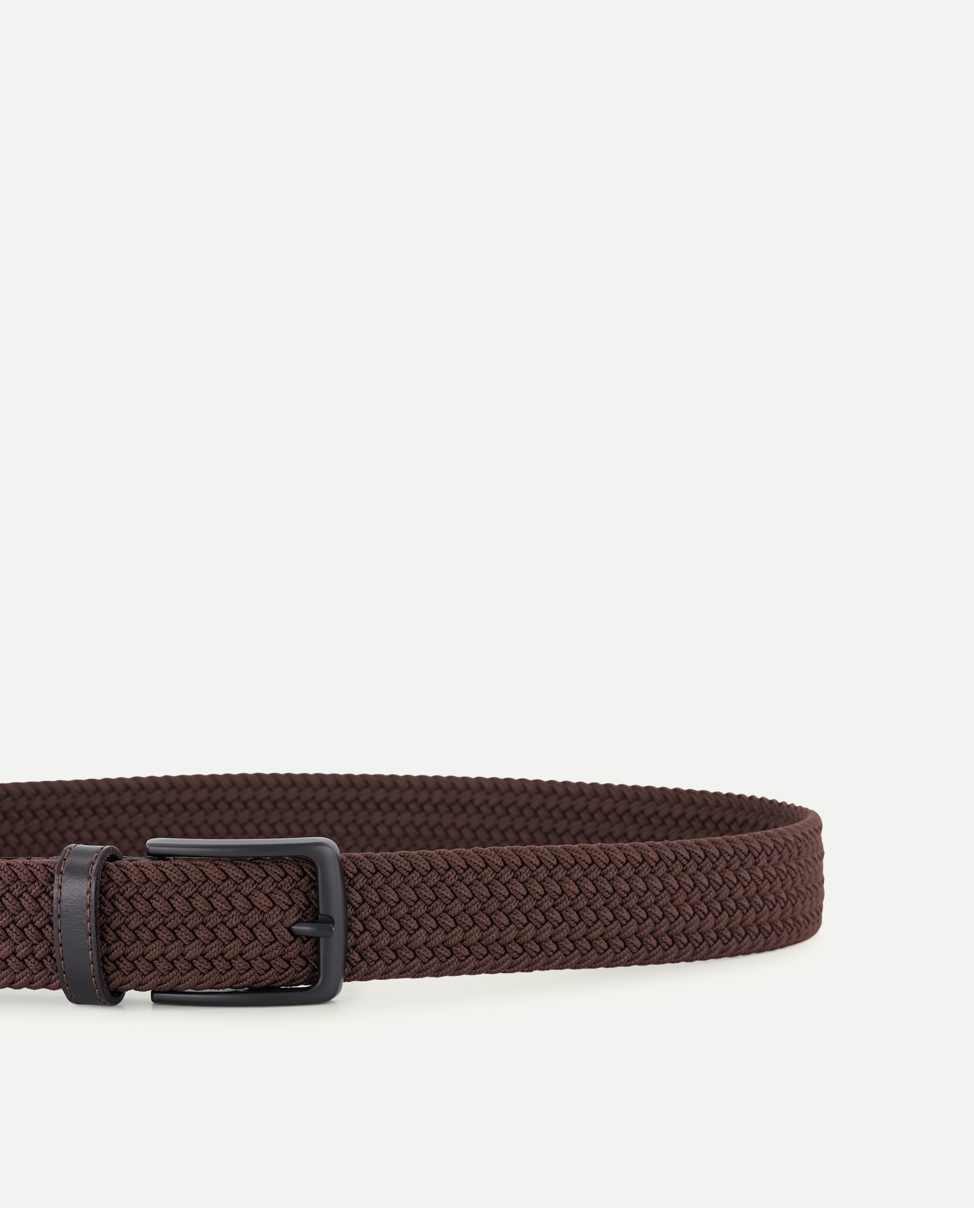 Cinto de Borracha Entrançado Castanho-escuro-3