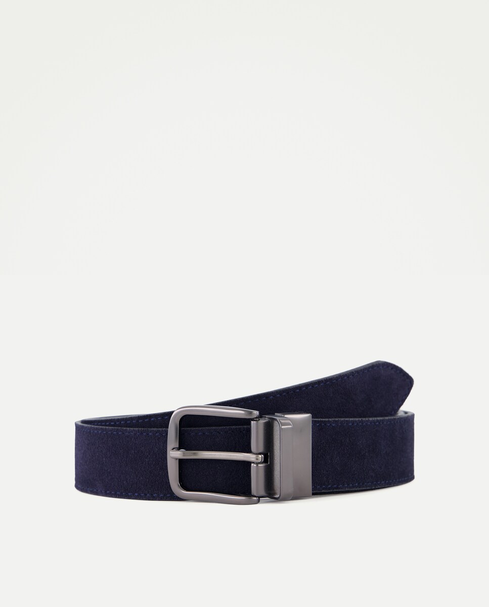Imagen 0 de Cinturón de hombre piel reversible Azul marino