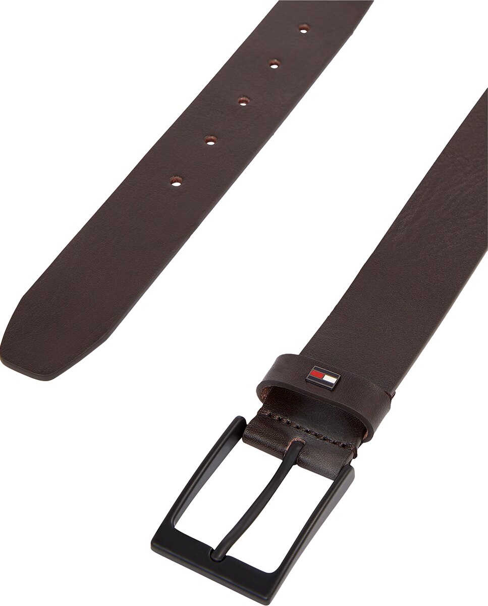 Cinturón de hombre en piel - Tommy Hilfiger - Marrón oscuro Marrón oscuro-2