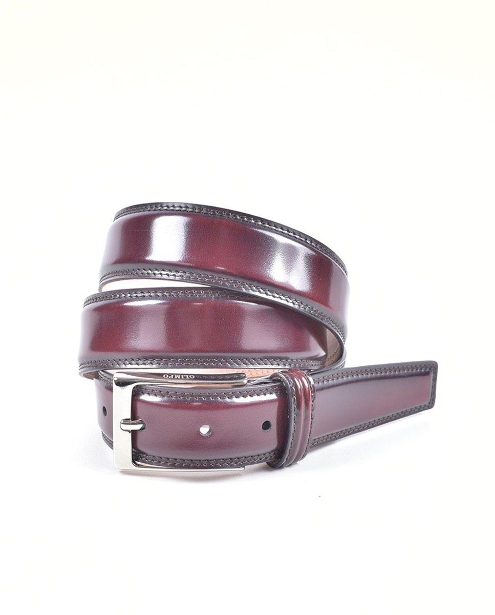 Cinto Liso com Brilho Vermelho-1