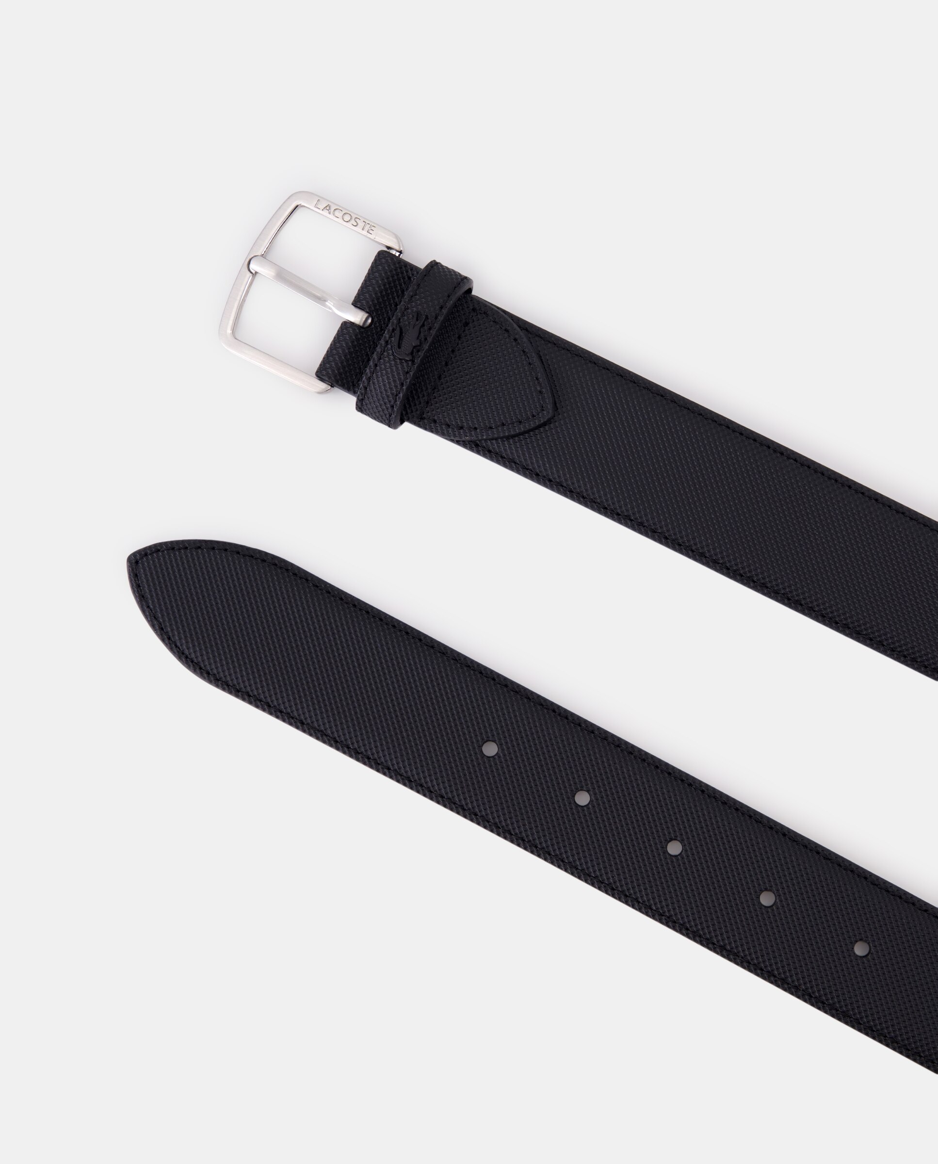 Cinto com Efeito Piqué Preto-4