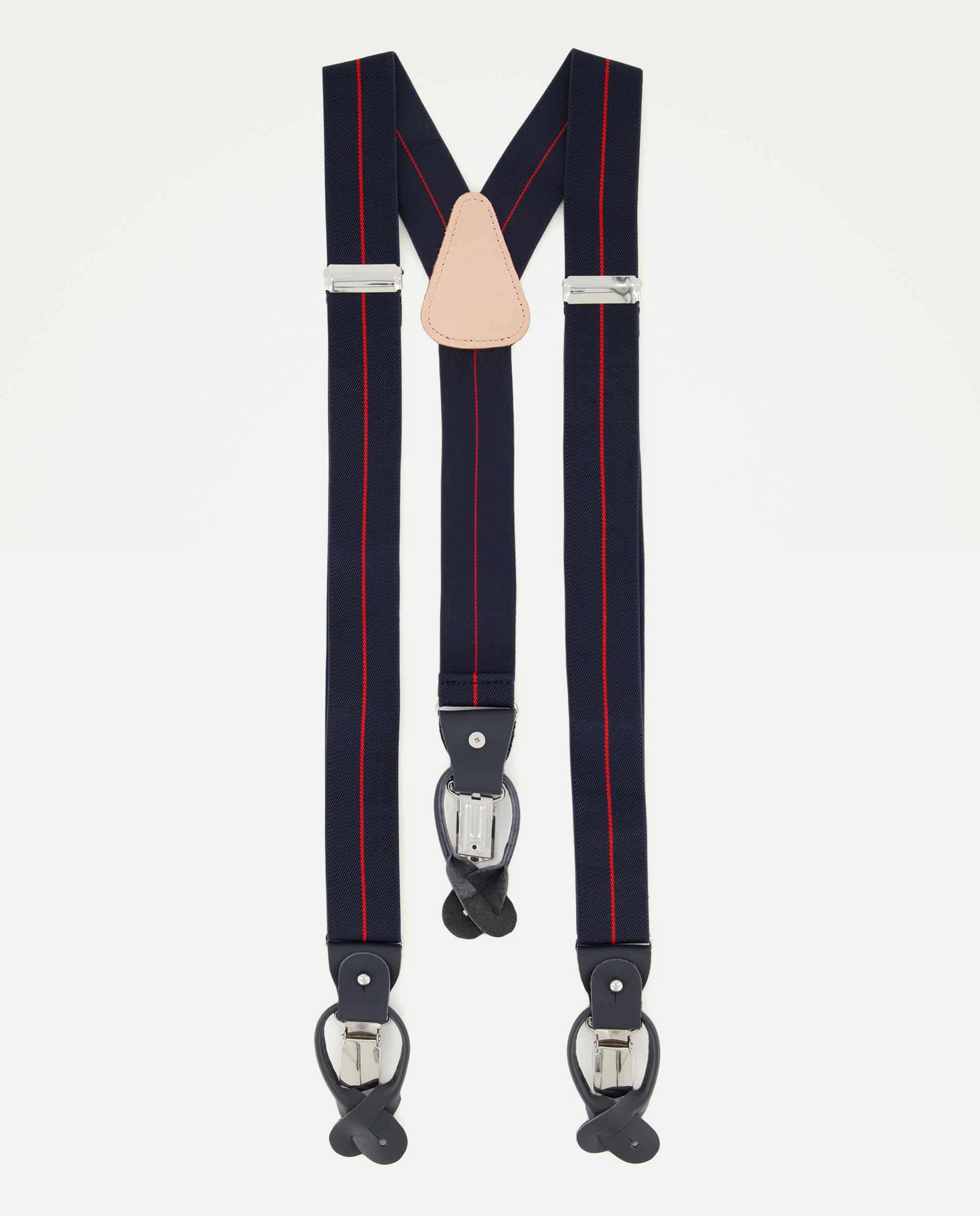Imagem 0 de Suspensórios de uso duplo azuis com risca