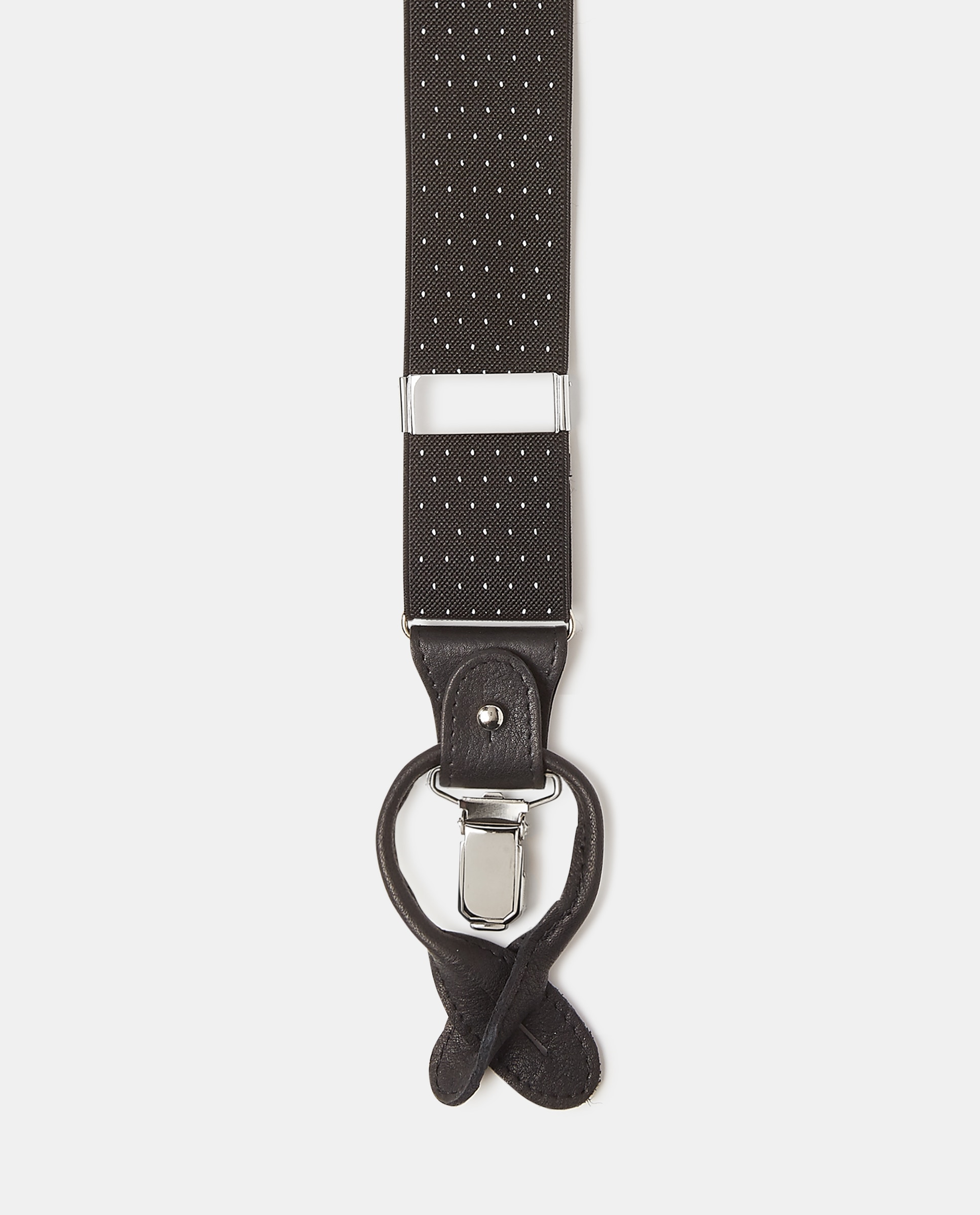 Suspensórios de uso Duplo às Mini Bolinhas - Preto Preto-2