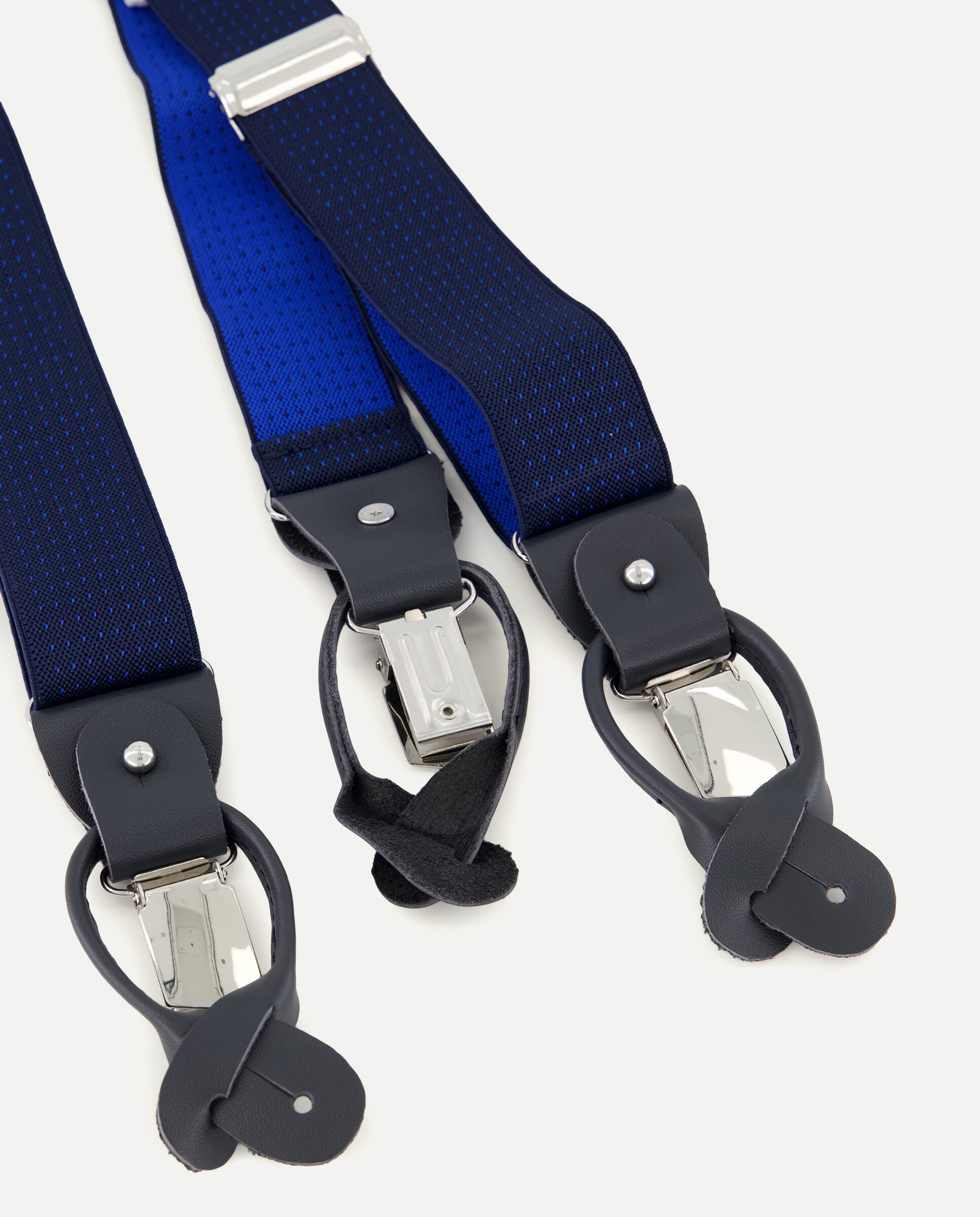 Suspensórios de Uso Duplo com Mini Bolinhas Azul-2