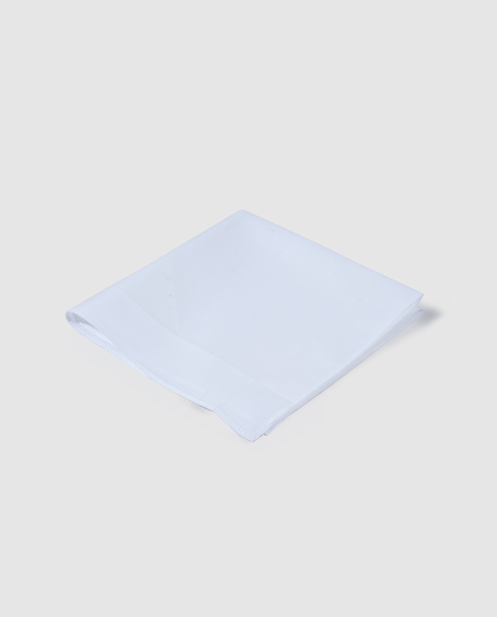 Lenço de algodão branco Branco-1