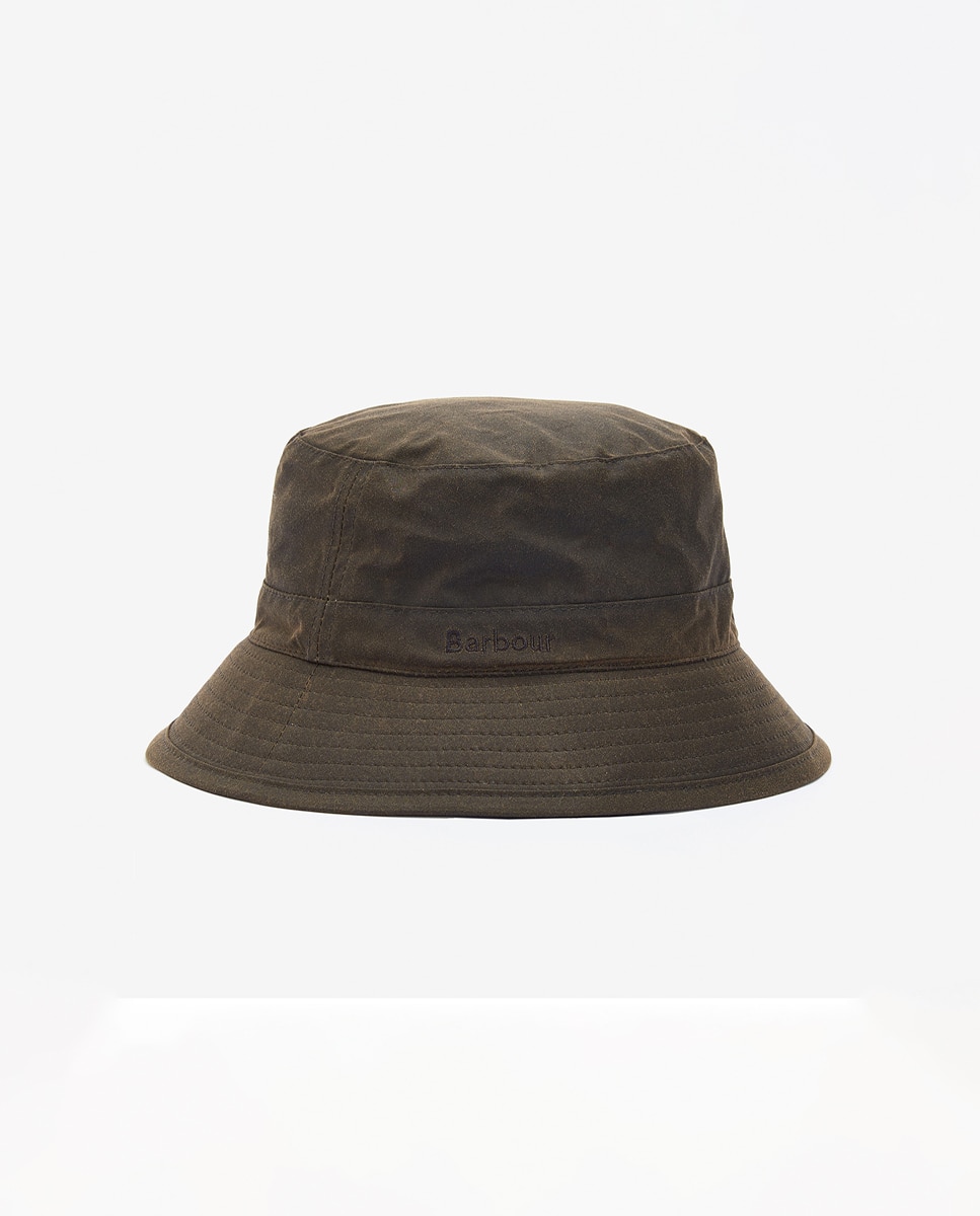 Imagen 0 de Gorro pescador de hombre de algodón con forro de tartán Verde