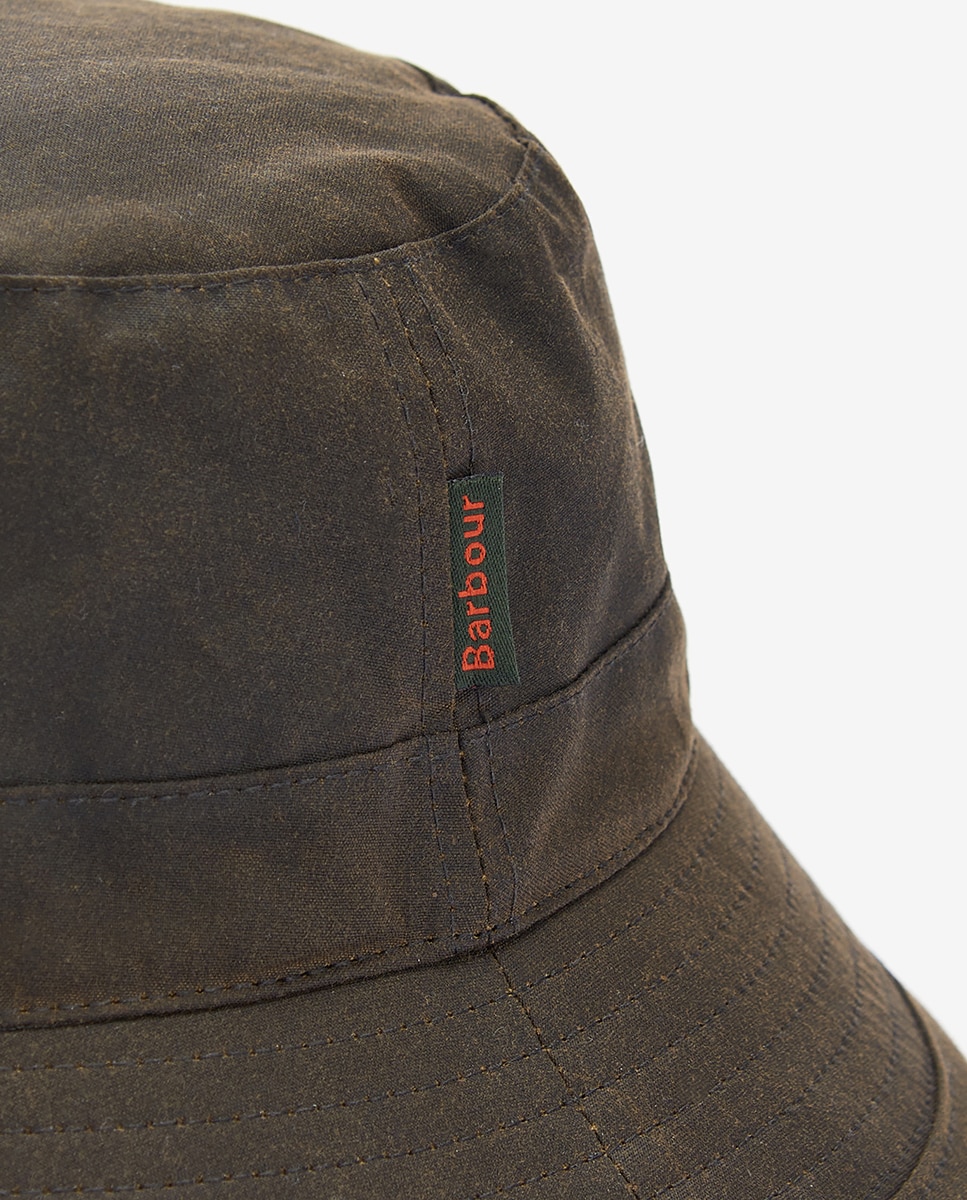 Gorro pescador de hombre de algodón con forro de tartán - Barbour - Verde Verde-3
