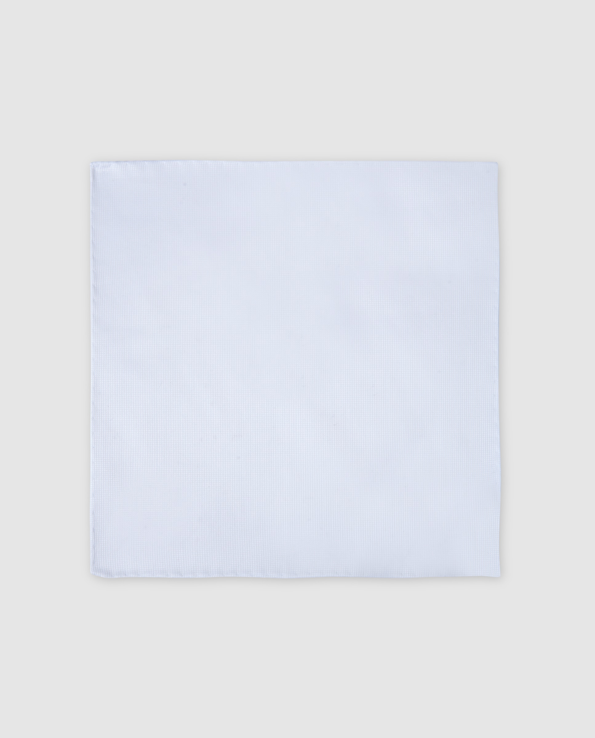 Lenço de bolso em algodão liso branco Branco-1