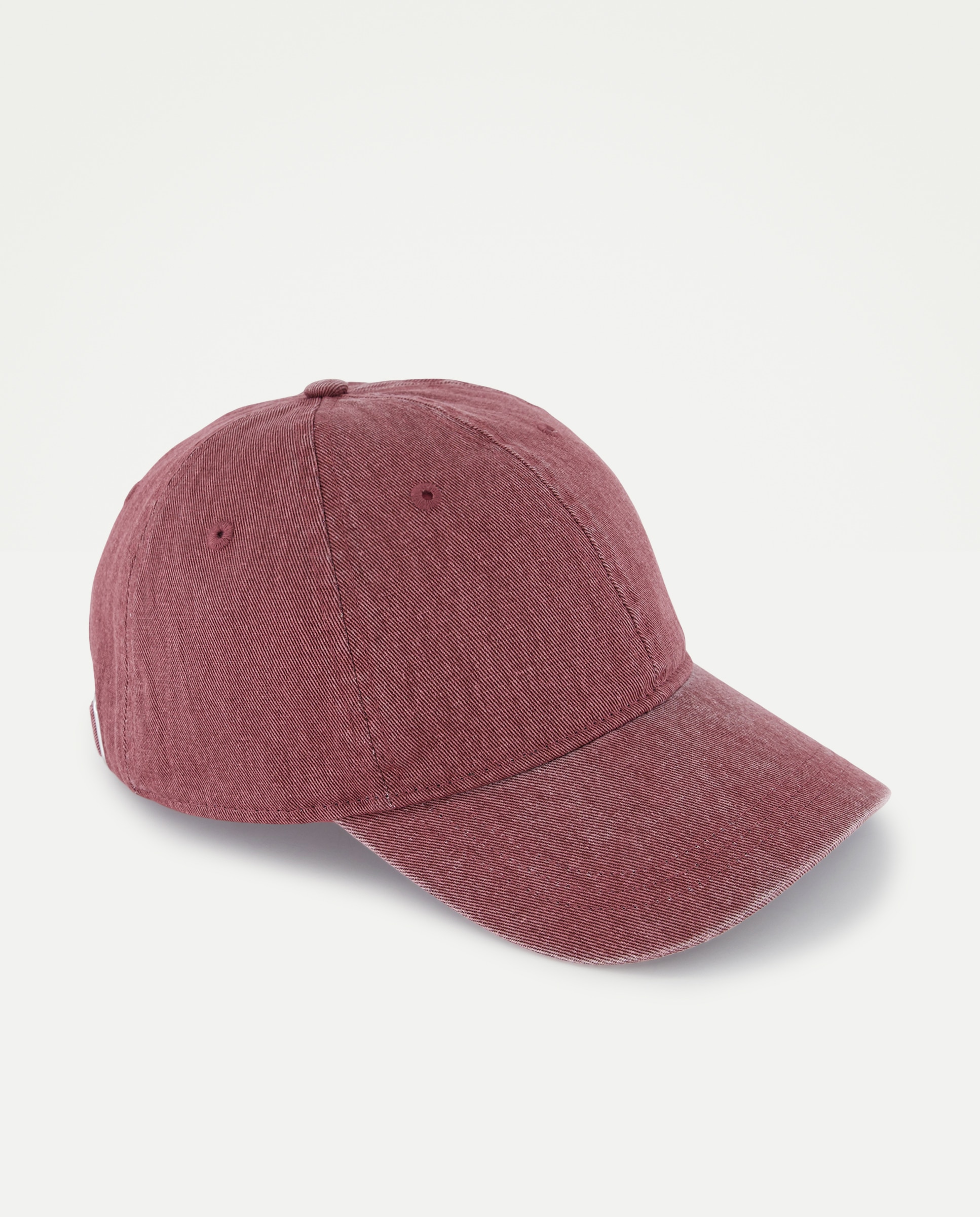 Boné de Basebol de Algodão com Lavagem Bordeaux-1