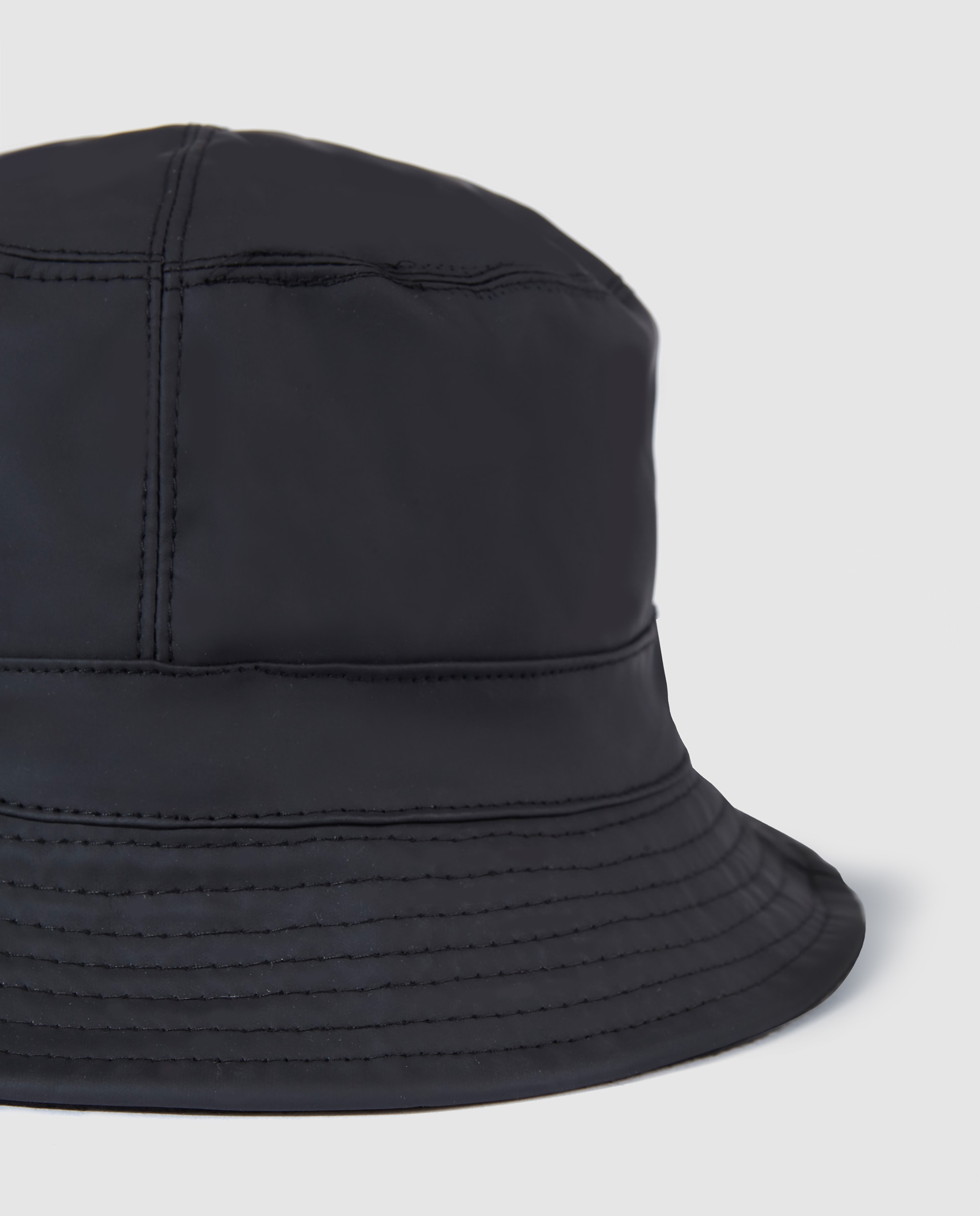 Chapéu para a chuva azul de homem com toque de borracha Preto-2
