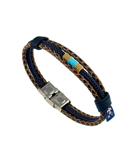 Imagem 0 de Pulseira Nova Fortune Tripla em Pele com Cordão