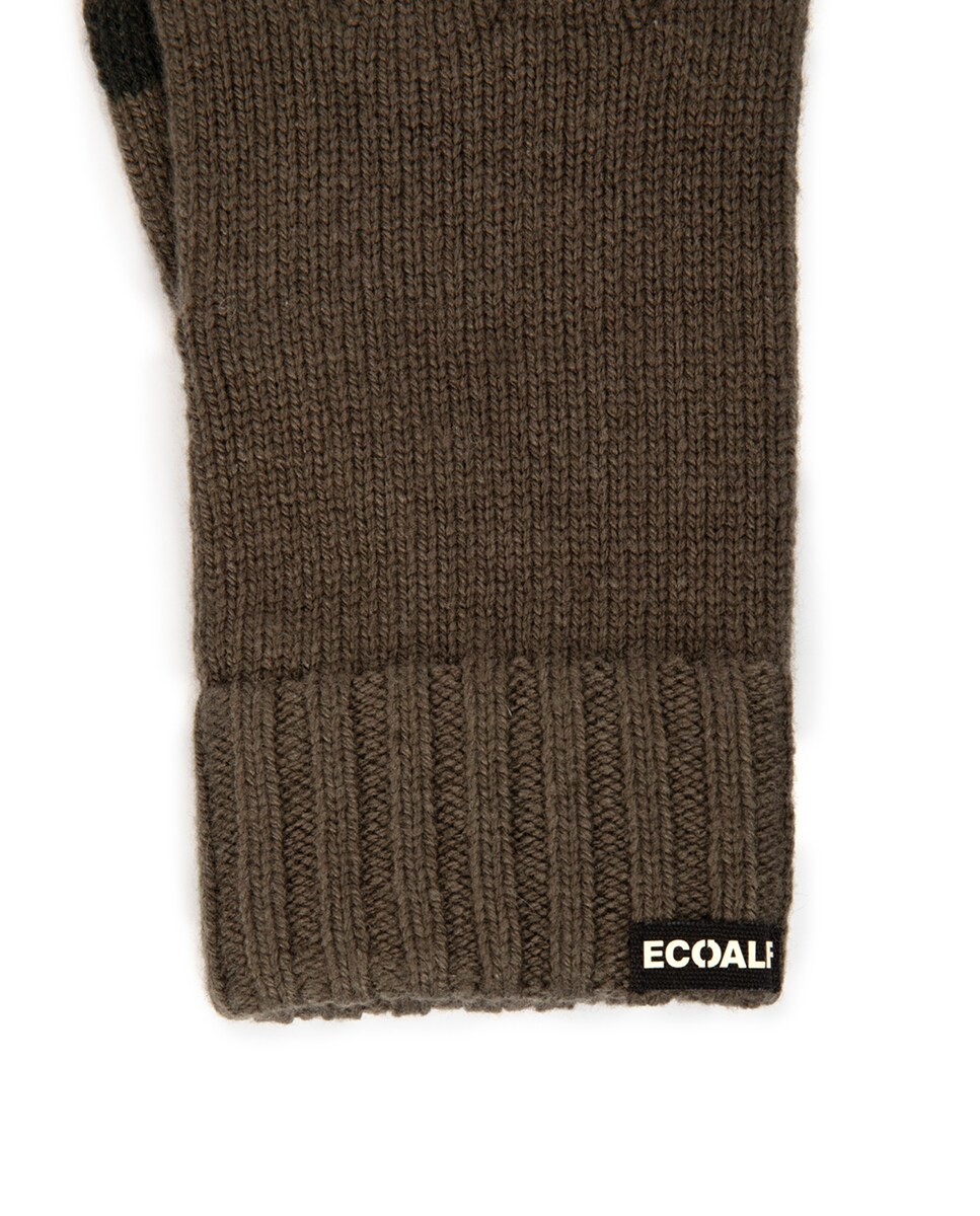 Luvas com Pequeno Logótipo Lateral Castanho-escuro-3