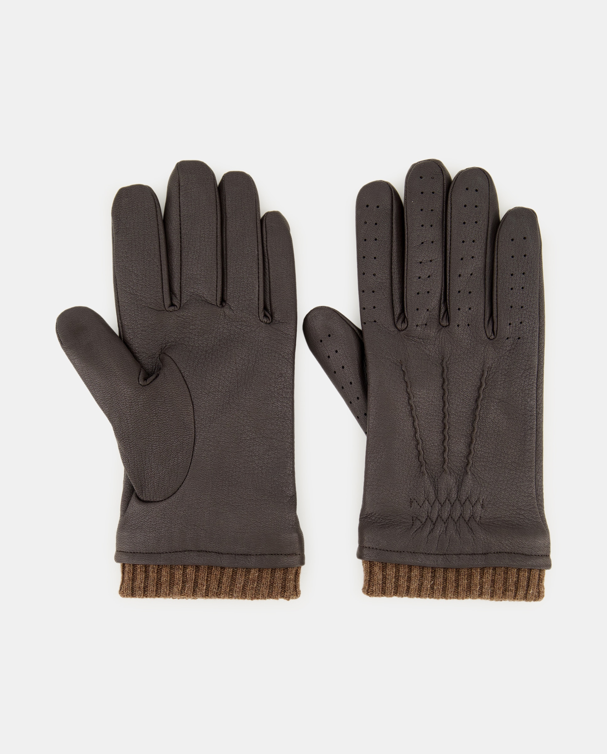 Imagen 1 de Guantes hombre sport ciervo con interior tipo borreguito - Emidio Tucci - Marrón Marrón