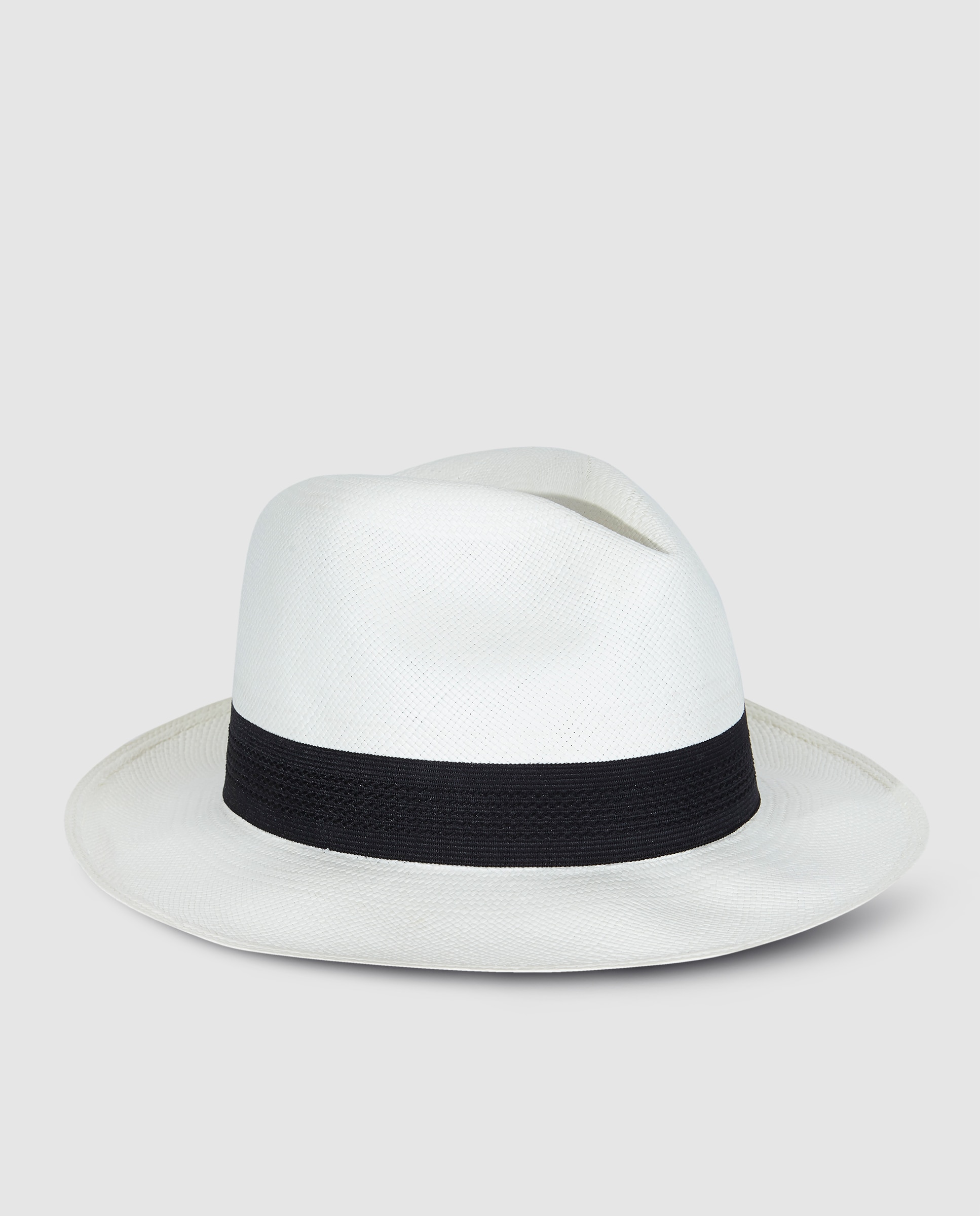 Imagen 1 de Sombrero Panama clasico normal de hombre Panamania en beige con cintillo marrón - Panamania Hats - Blanco Blanco