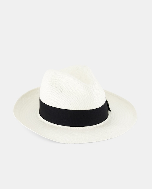 Imagen 0 de Sombrero de hombre Emidio Tucci blanco con cinta