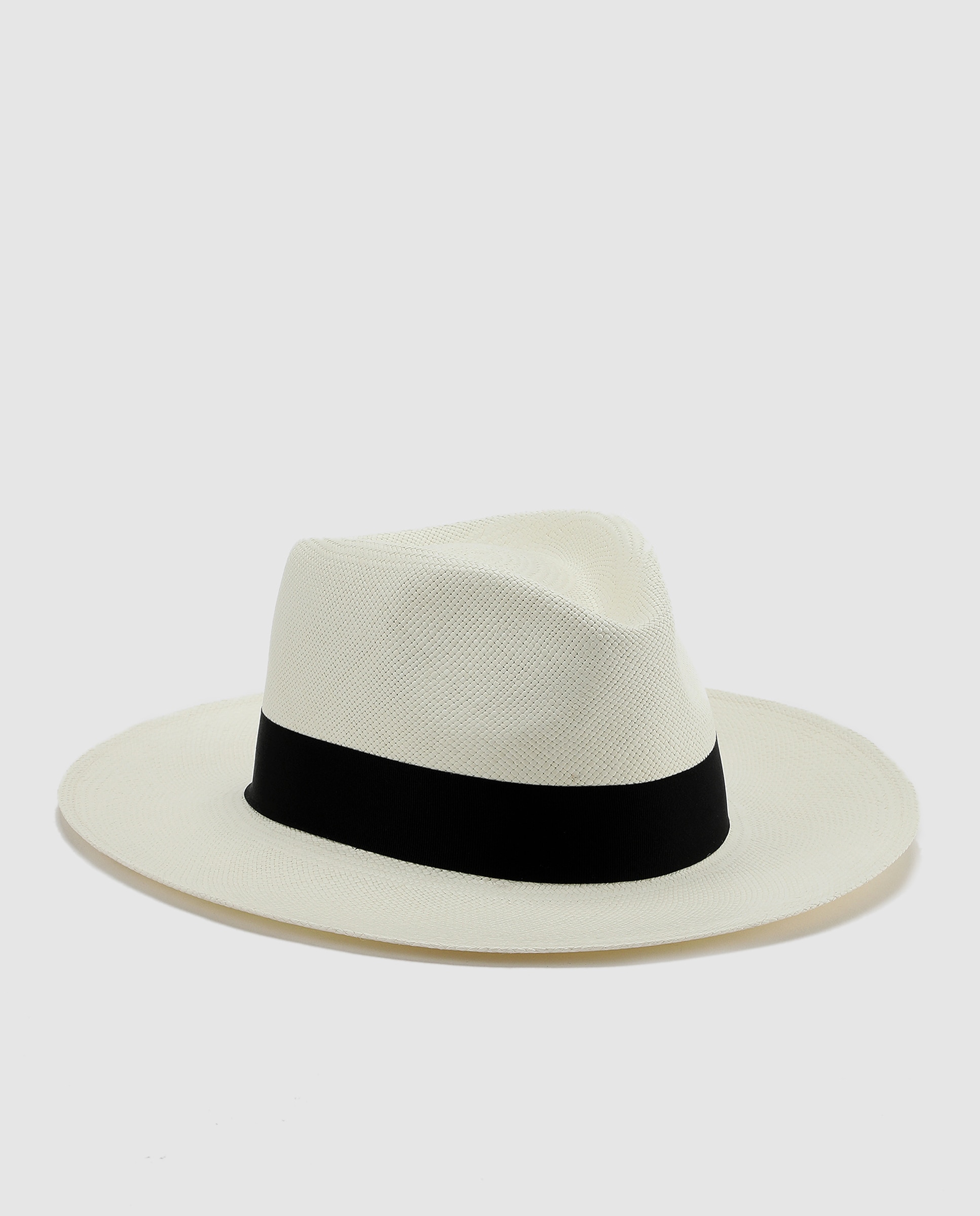 Imagen 0 de Sombrero de hombre Panamania clasico de paja toquilla natural Blanco