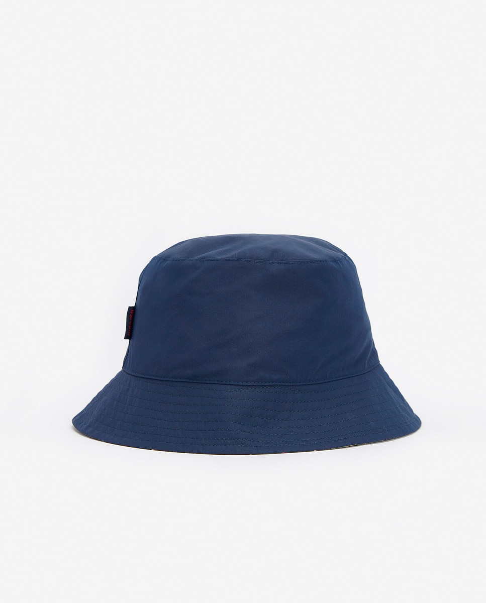 Sombrero de hombre reversible en tartan y liso