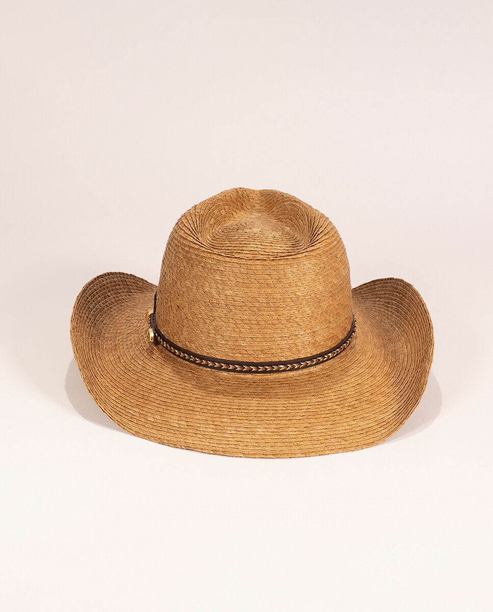 Chapéu Tipo Cowboy Bege-2