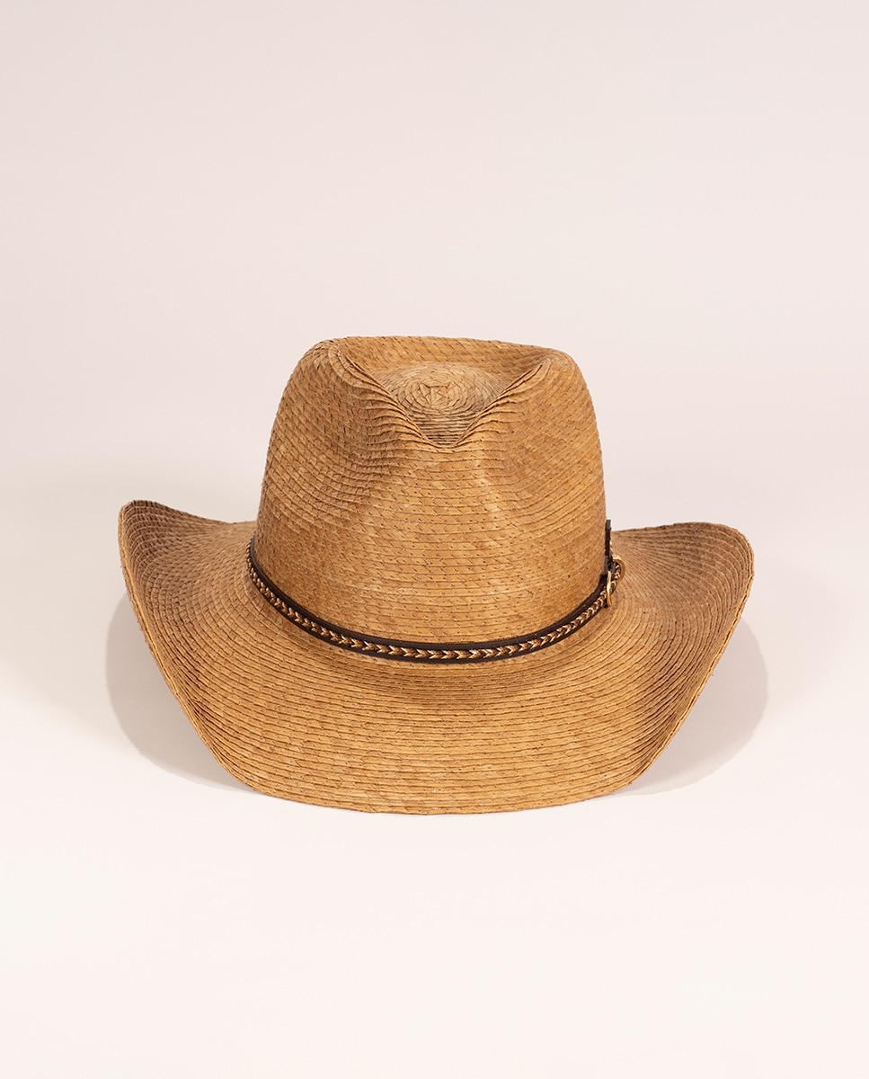 Chapéu Tipo Cowboy Bege-3
