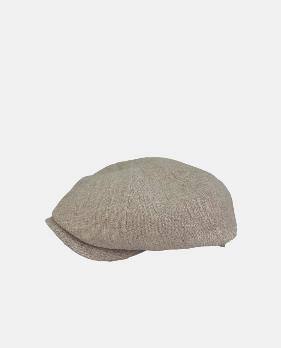 Boina Inglesa com Pala com Botão Bege-2