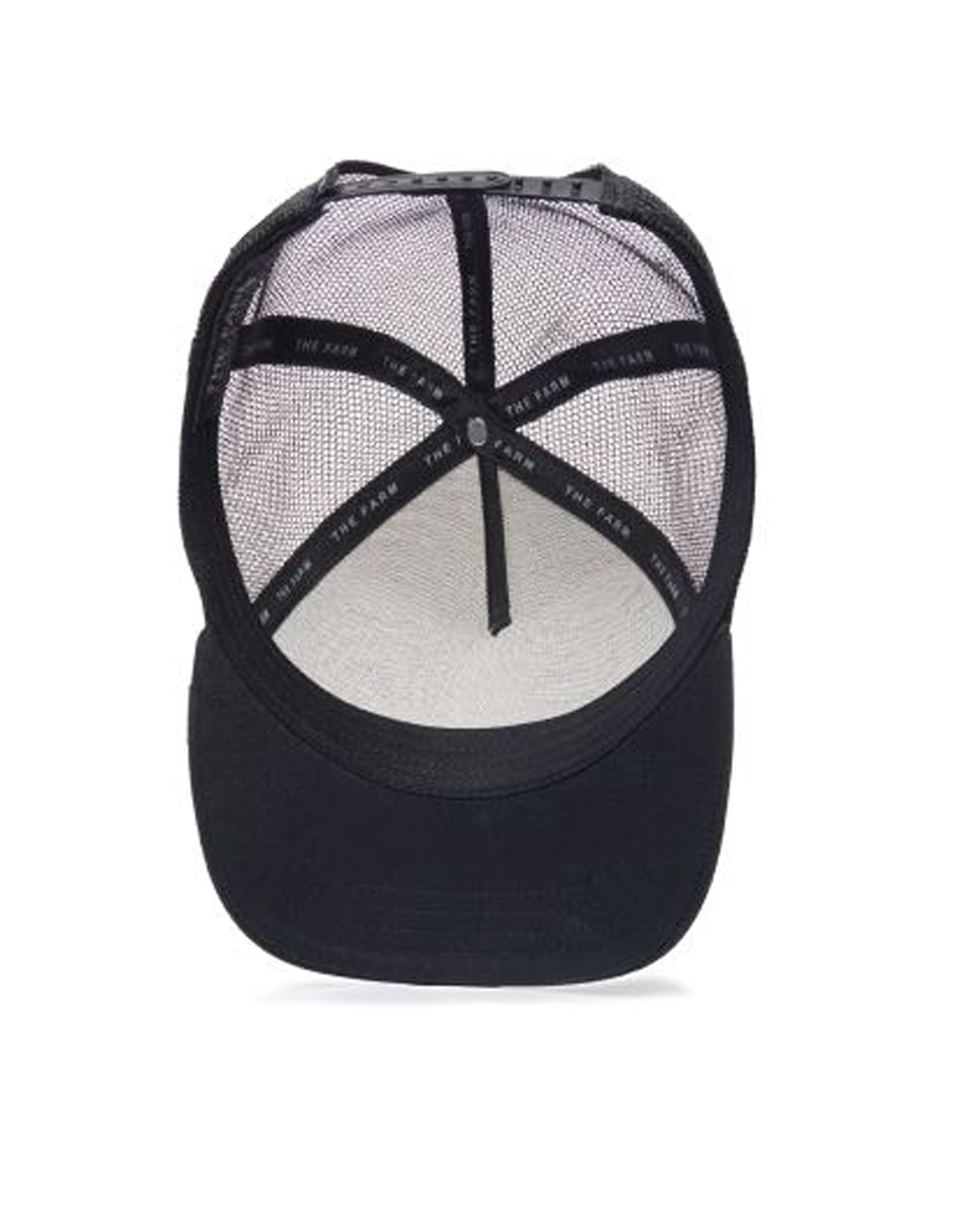 Boné de Basebol com Remendo à Frente Preto-5