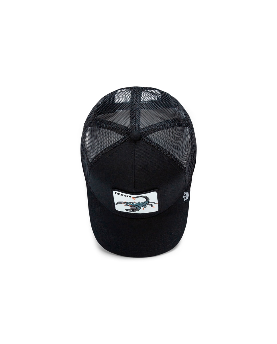 Boné Trucker com Emblema de Escorpião à Frente Preto-5