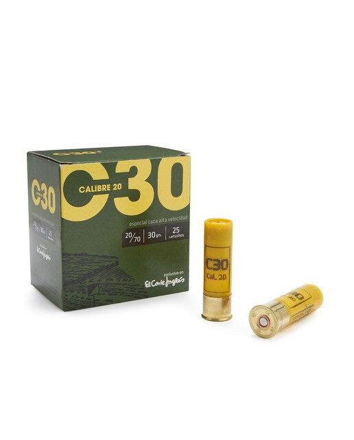 Imagen 0 de Caja de 25 cartuchos de caza en calibre 20 C30 8ª .Cartuchos C